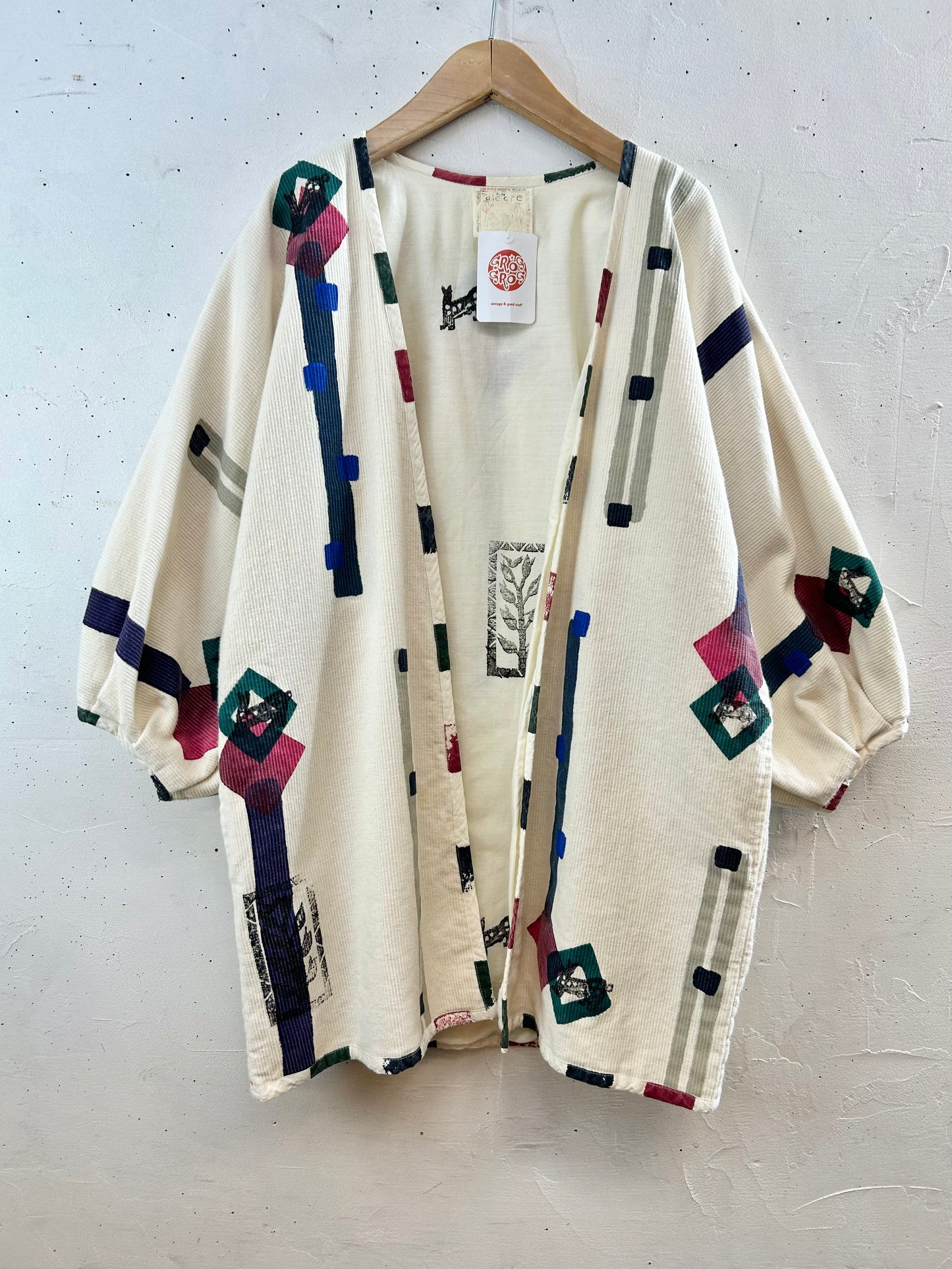 Vintage Handpainted Jacket 〜Play Alegre〜 [E30199]