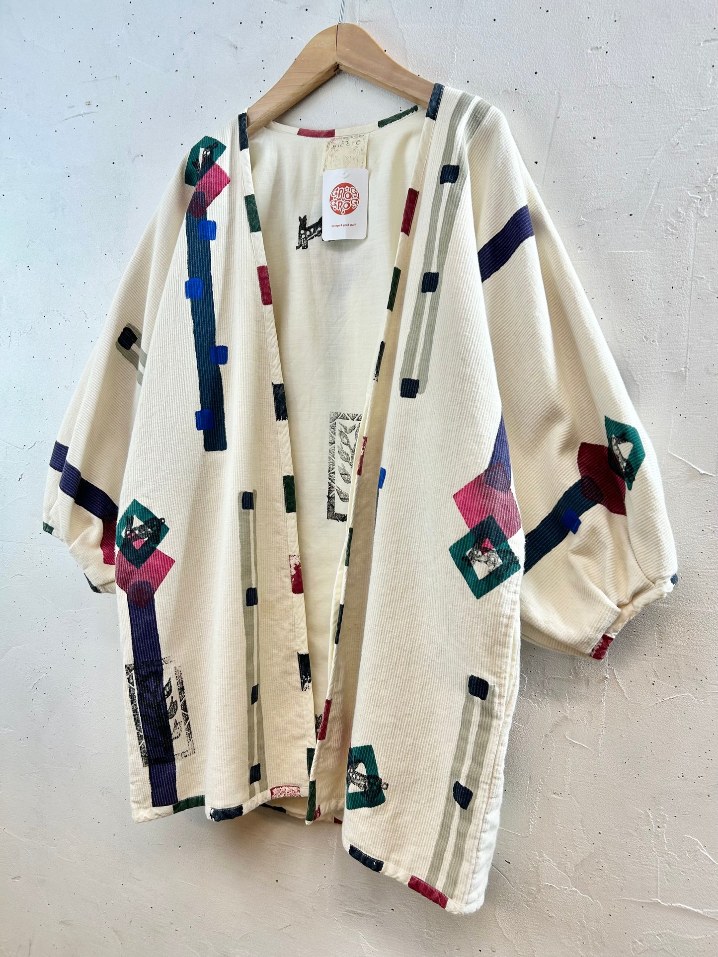 Vintage Handpainted Jacket 〜Play Alegre〜 [E30199]