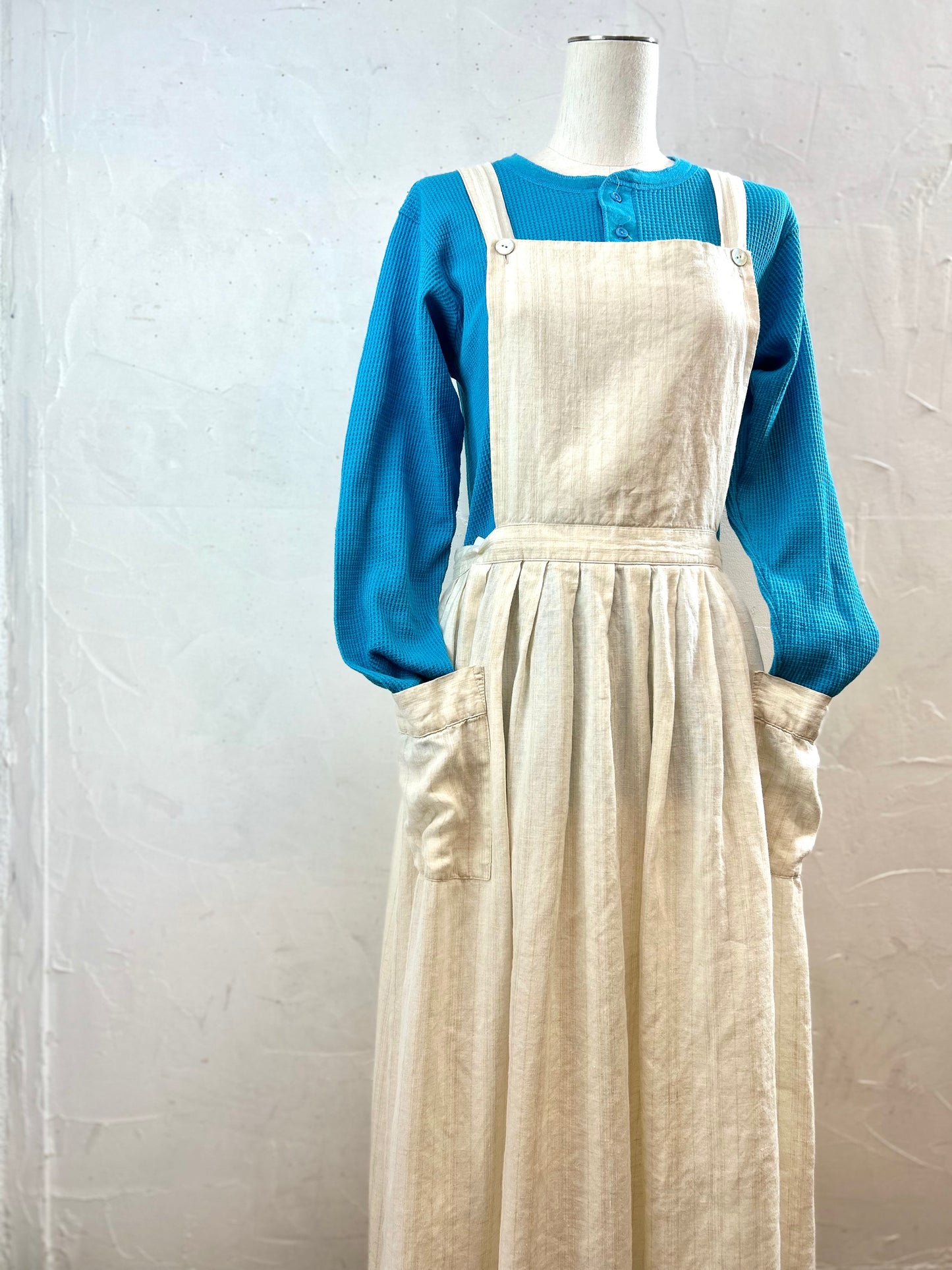 Vintage Apron Dress 〜Laura Ashley〜 Made In Great Britain [D29986]