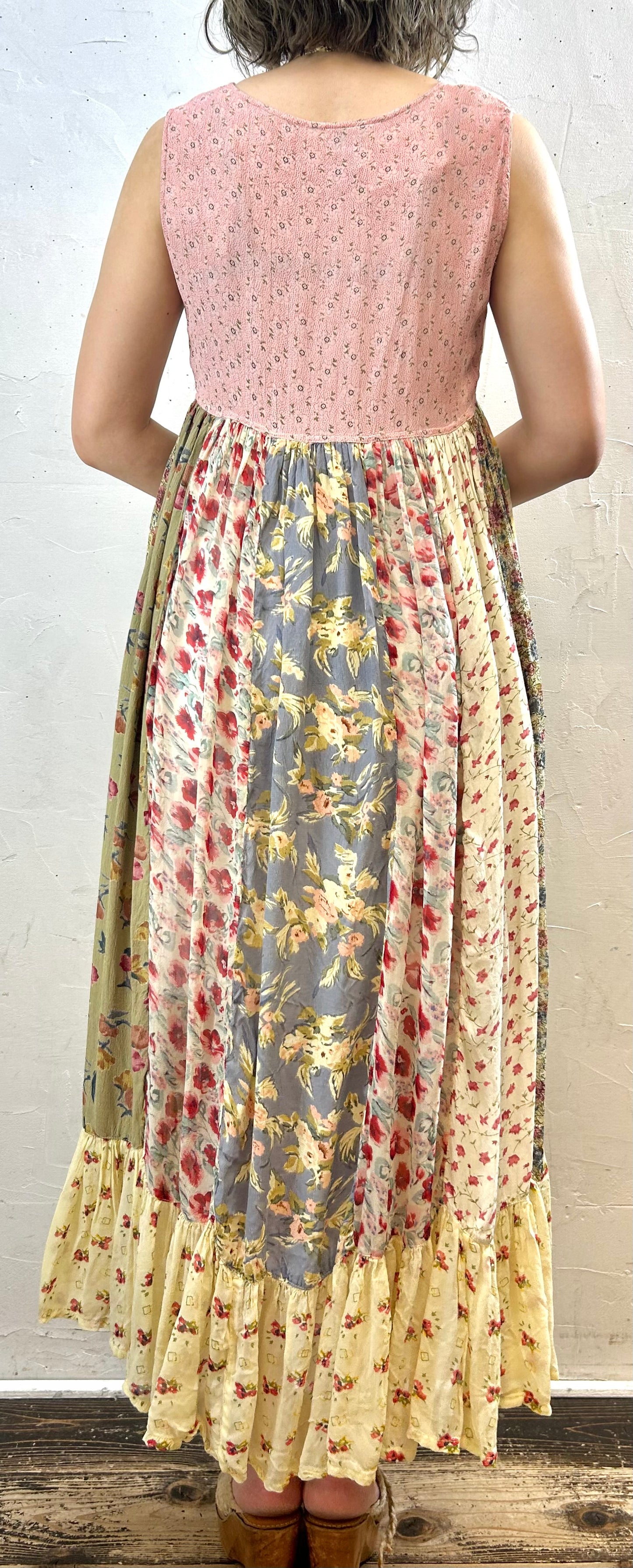 Vintage Indian Rayon Dress [G28057]