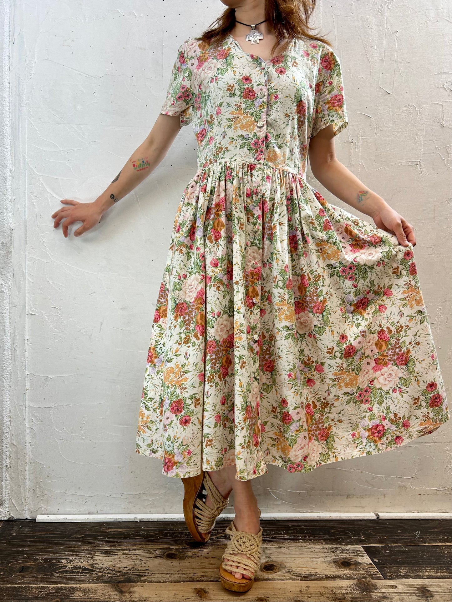 Vintage Flower Dress [F27576]