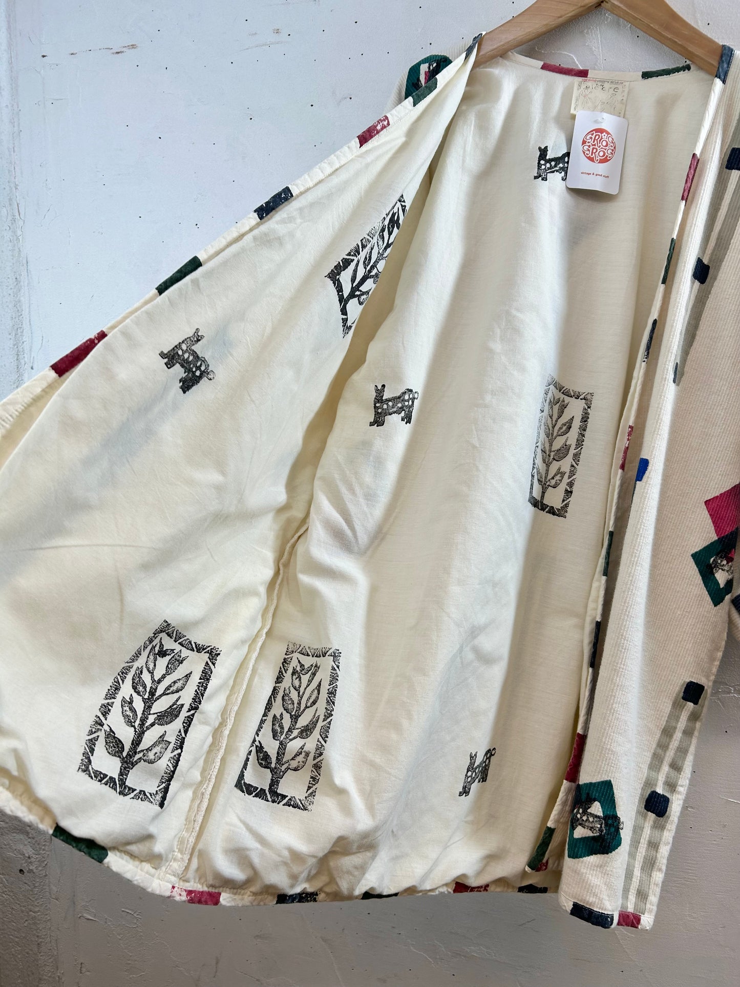 Vintage Handpainted Jacket 〜Play Alegre〜 [E30199]