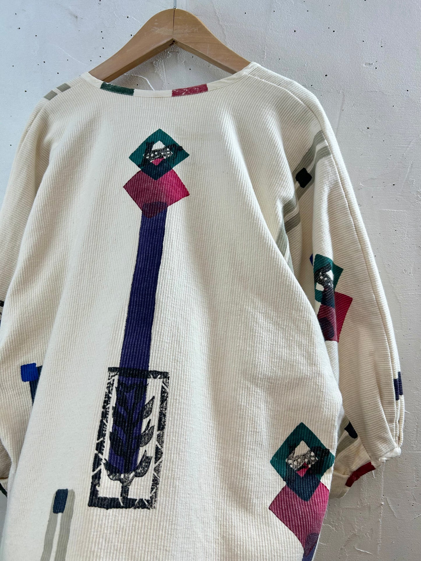 Vintage Handpainted Jacket 〜Play Alegre〜 [E30199]