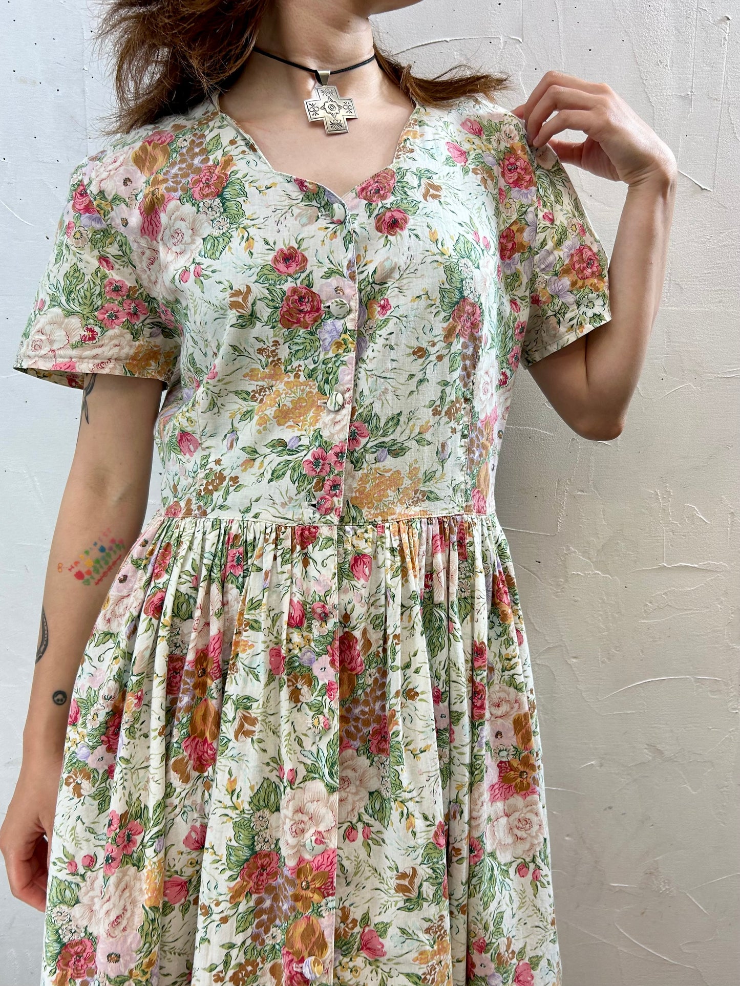 Vintage Flower Dress [F27576]