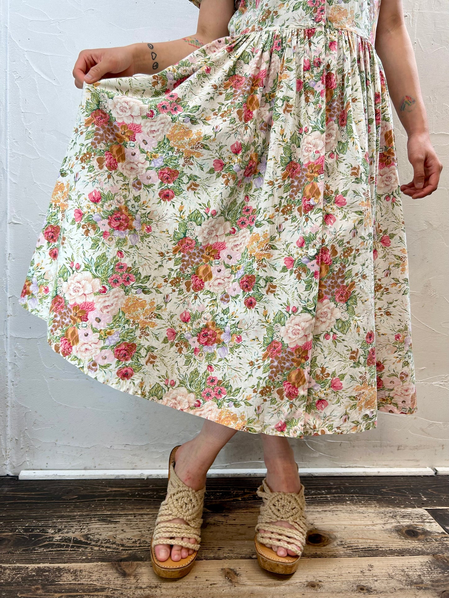 Vintage Flower Dress [F27576]