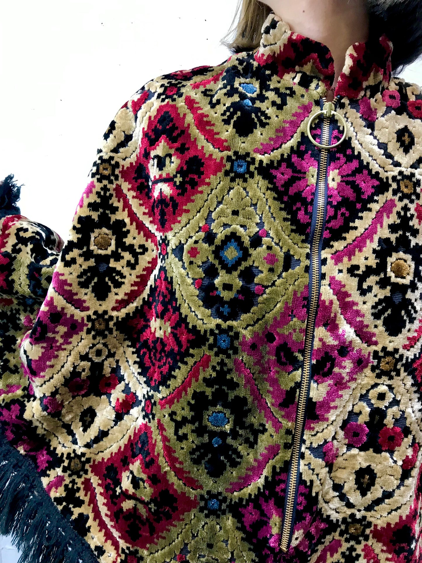 ’60s~’70s Vintage Carpet Cape [K25608]