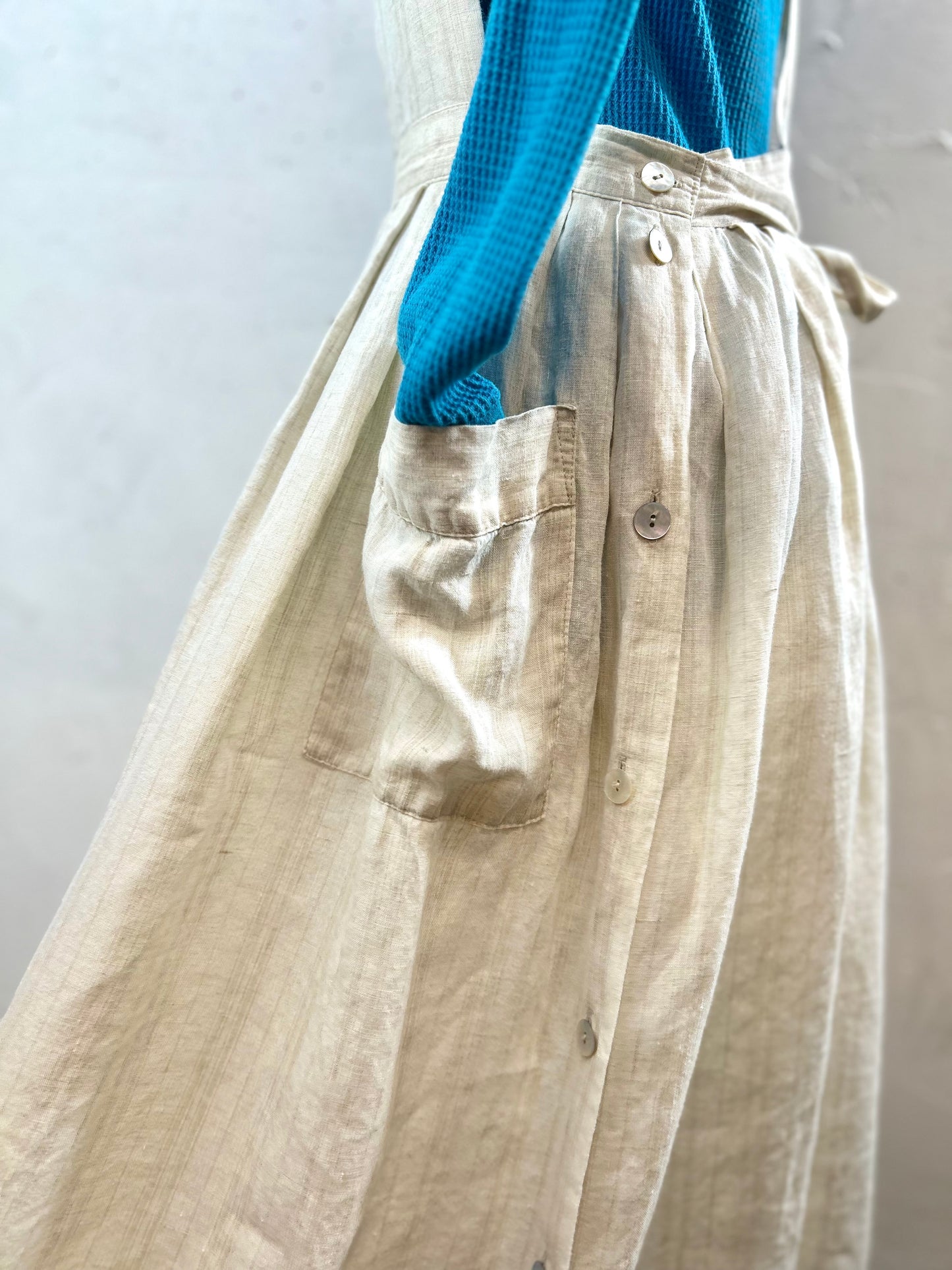 Vintage Apron Dress 〜Laura Ashley〜 Made In Great Britain [D29986]