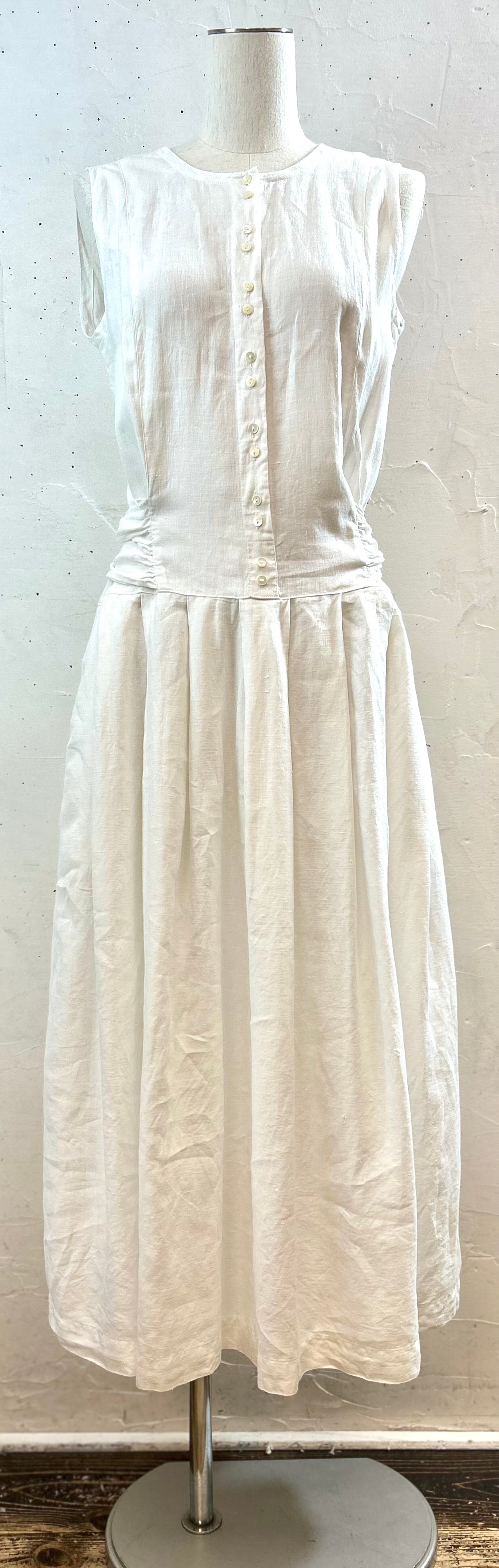 Vintage Linen Dress [D29985]