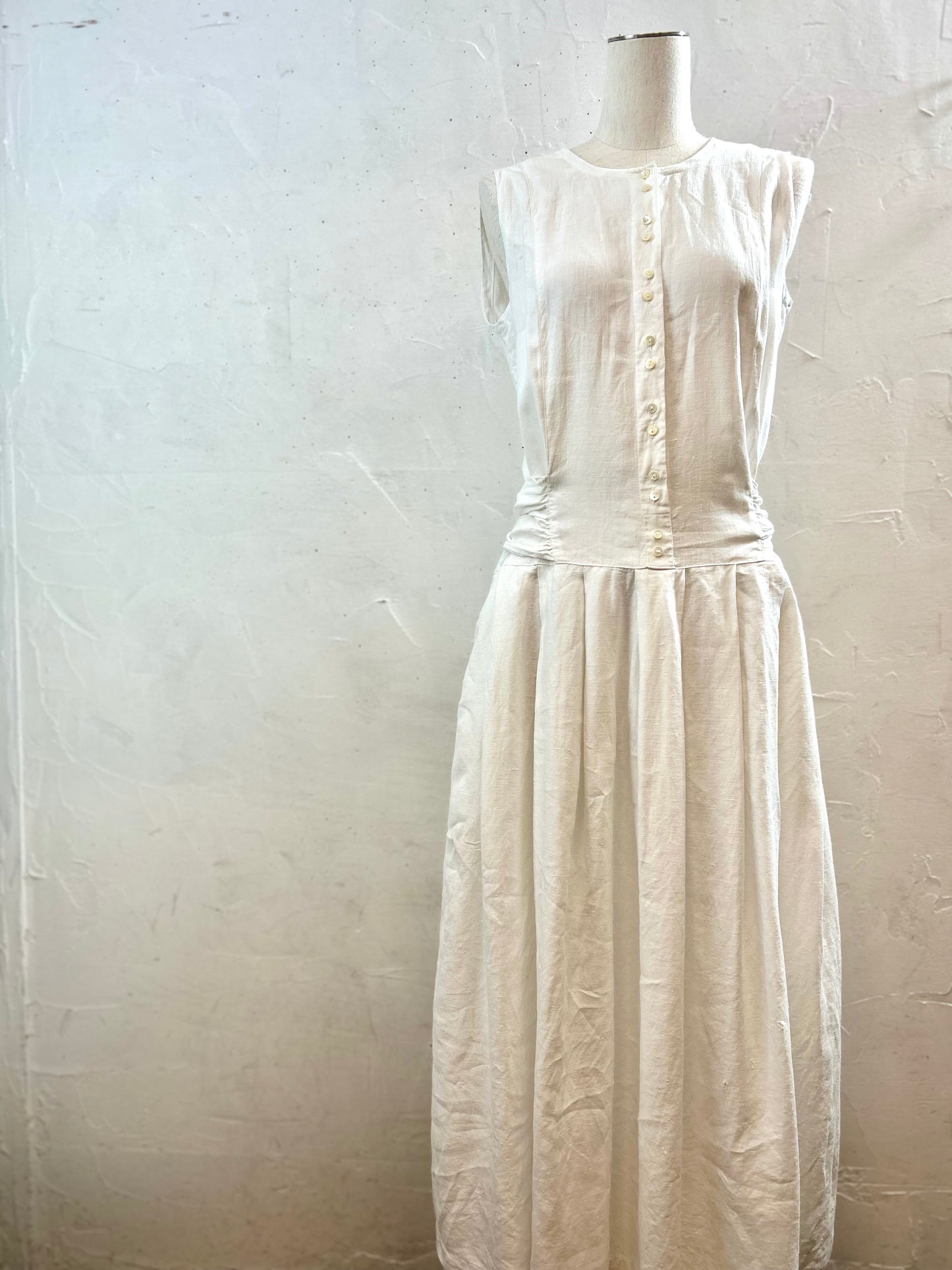 Vintage Linen Dress [D29985]