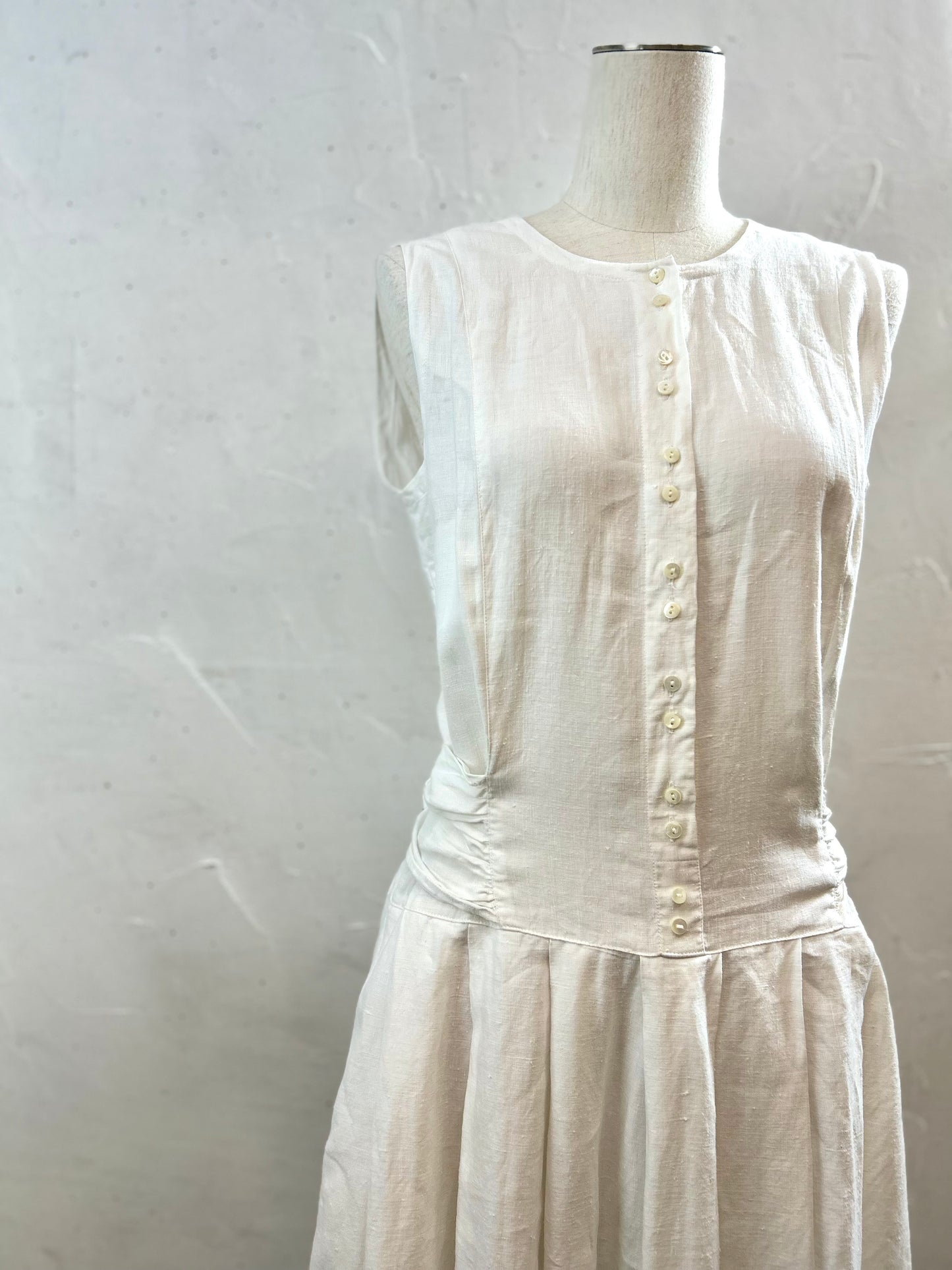 Vintage Linen Dress [D29985]