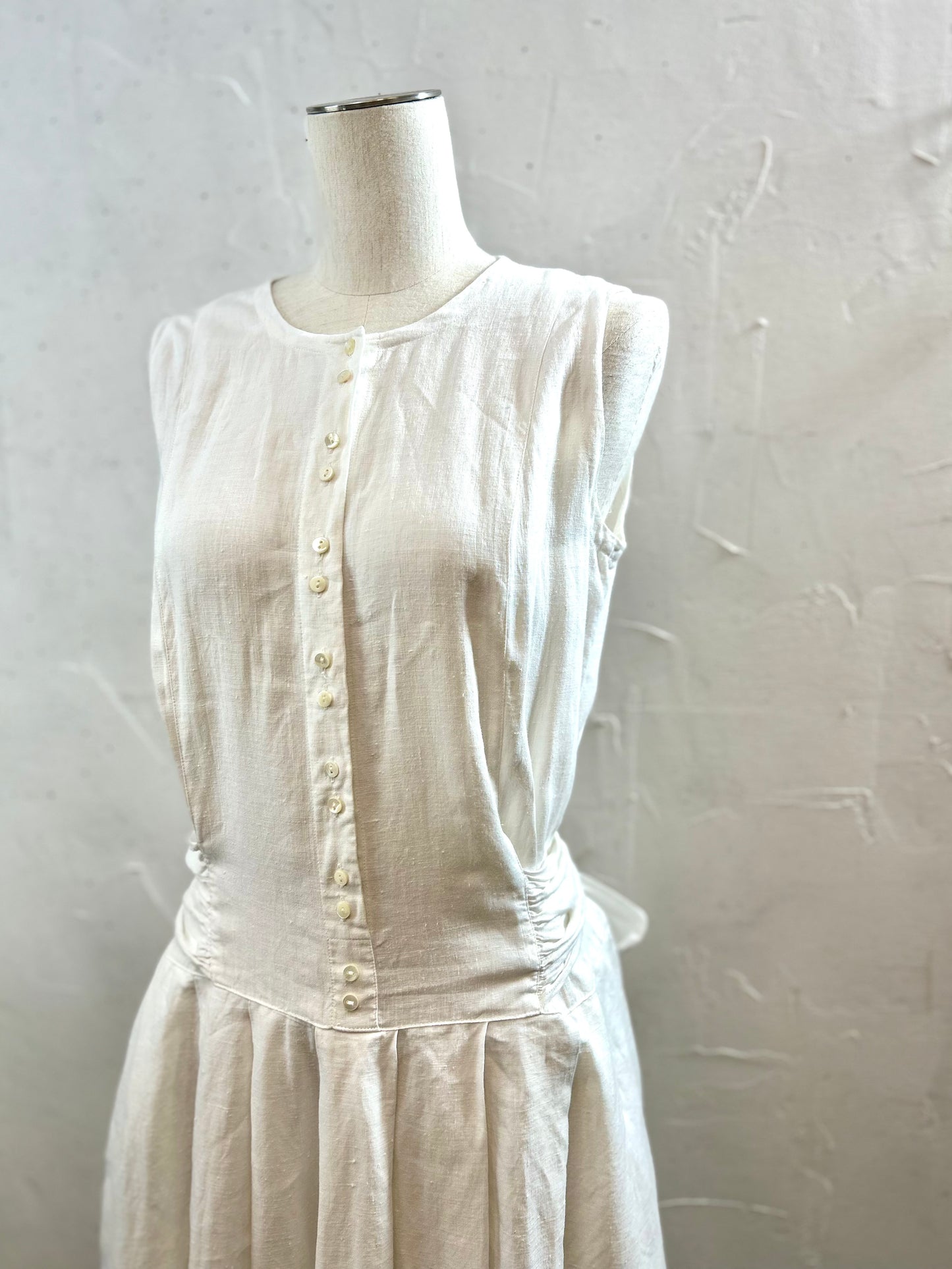 Vintage Linen Dress [D29985]