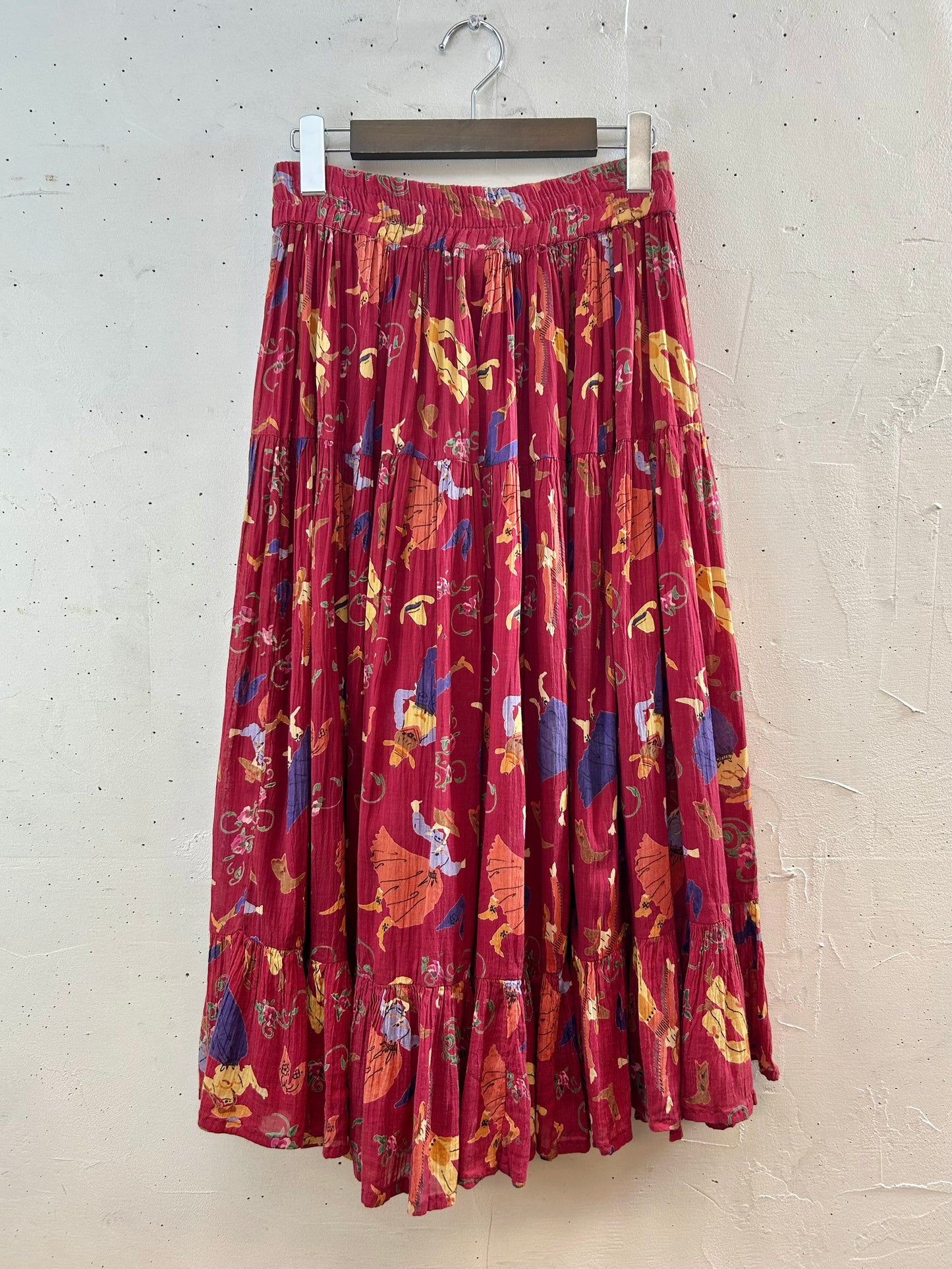Vintage Tiered Skirt MADE lN INDIA [D30197]