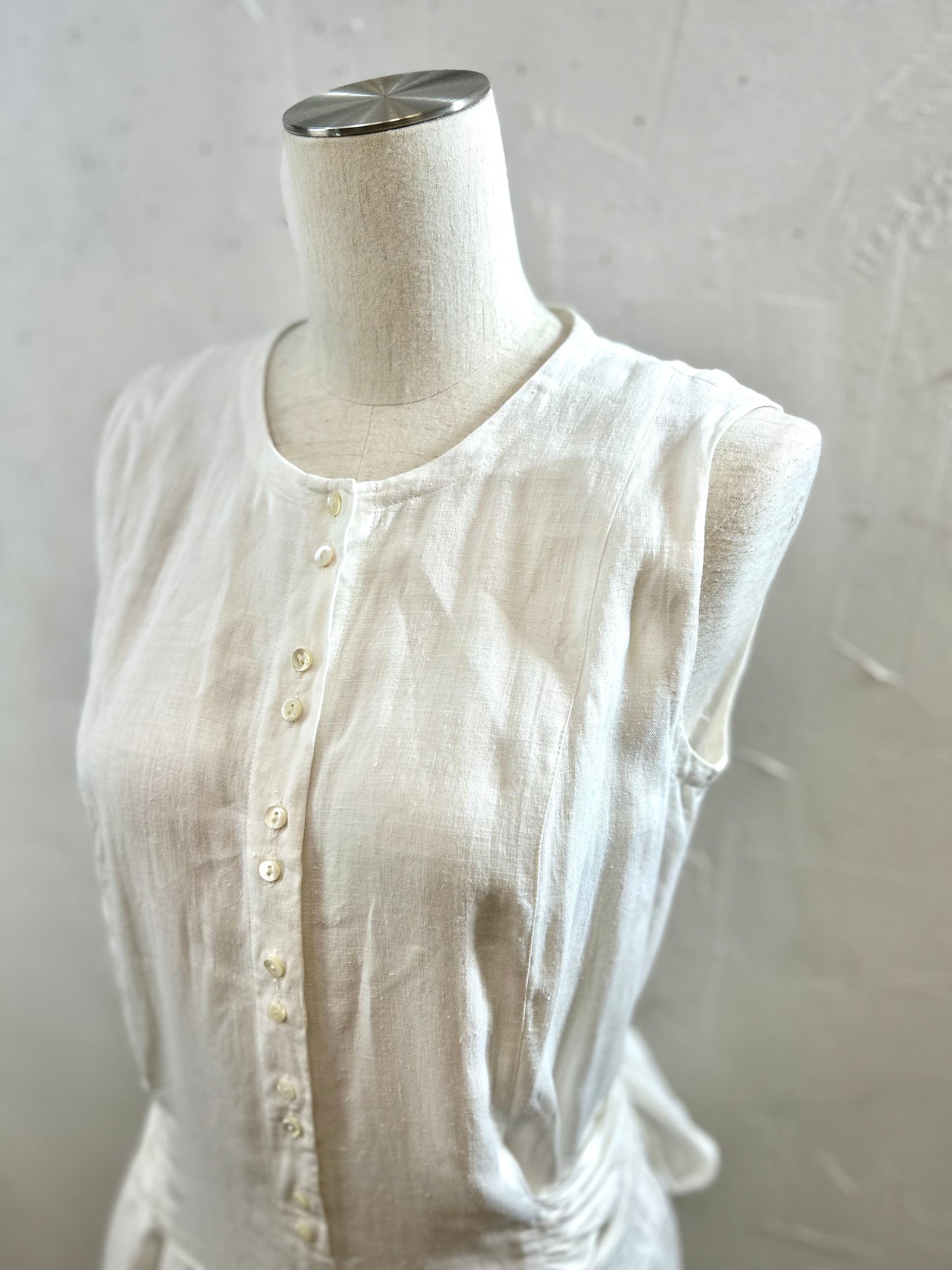 Vintage Linen Dress [D29985]