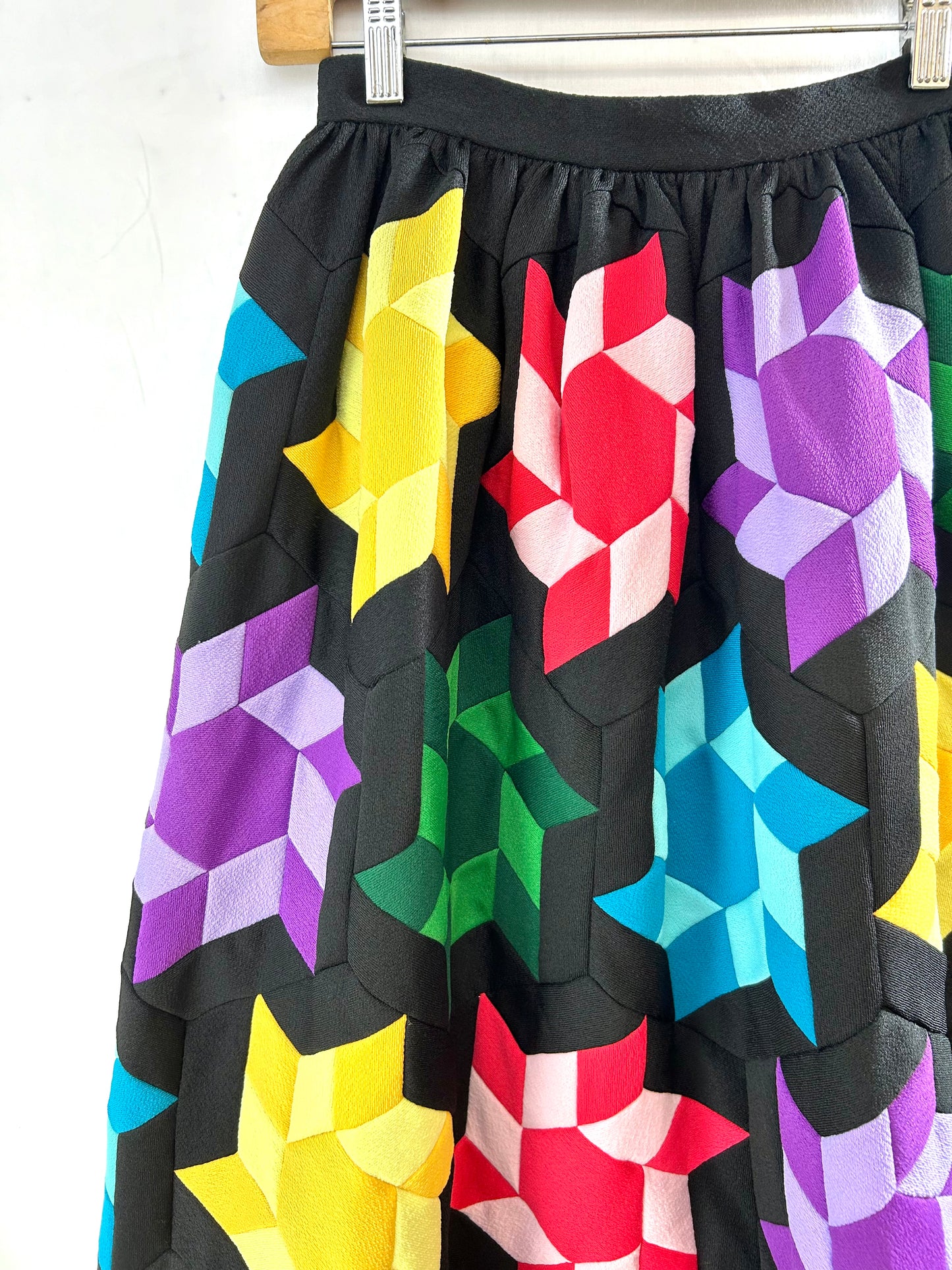 ’70s Vintage Patchwork Skirt [F27748]