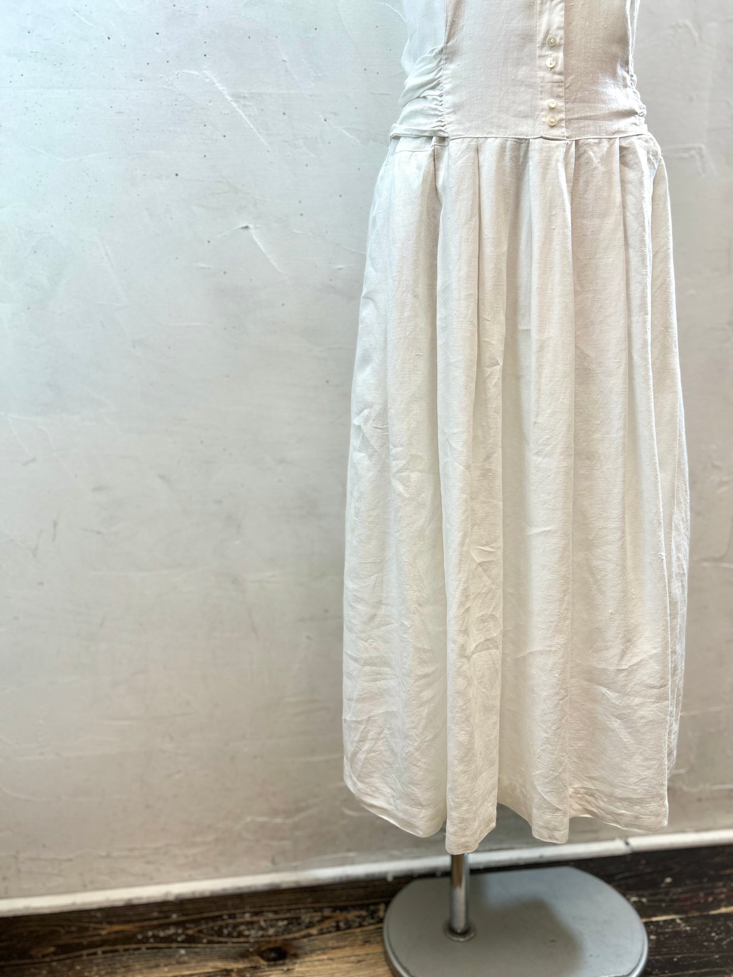 Vintage Linen Dress [D29985]