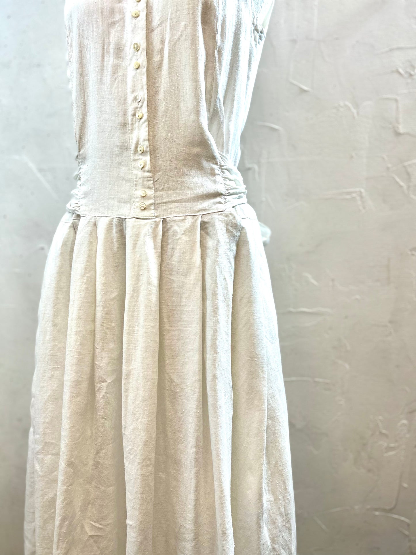 Vintage Linen Dress [D29985]