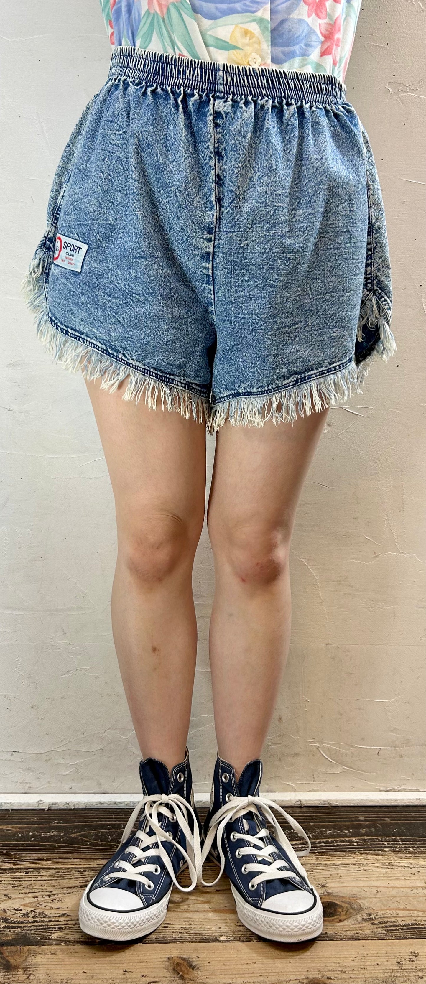 Vintage Fringe Denim Short Pants [F27276]