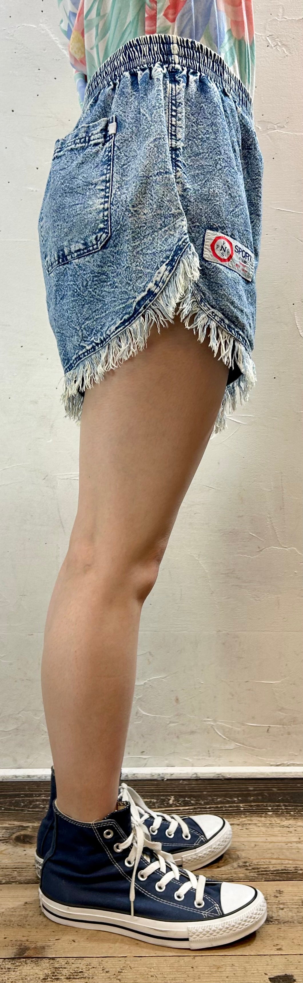 Vintage Fringe Denim Short Pants [F27276]