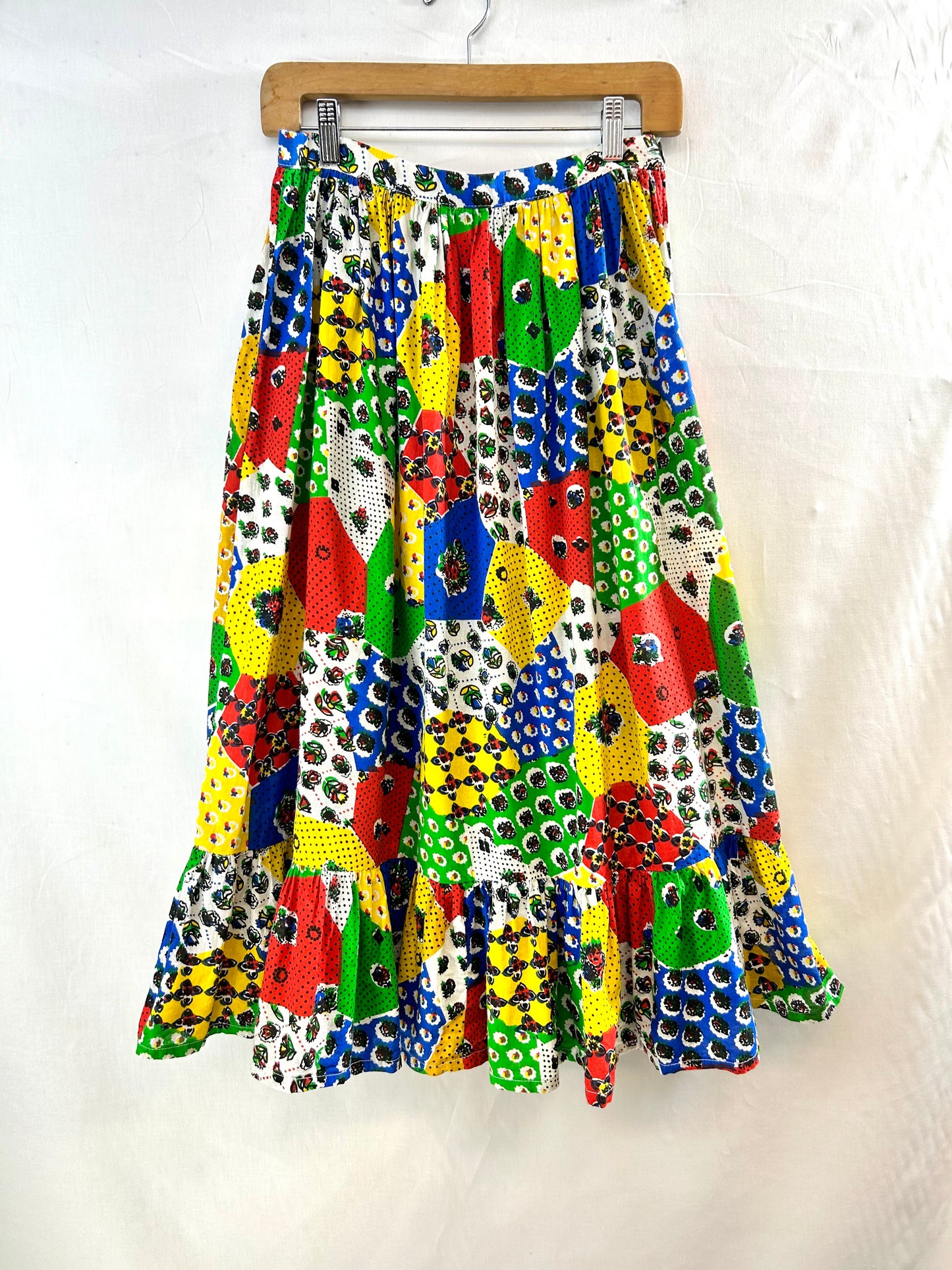 ’70s Vintage Patchwork Pattern Skirt [F27747]