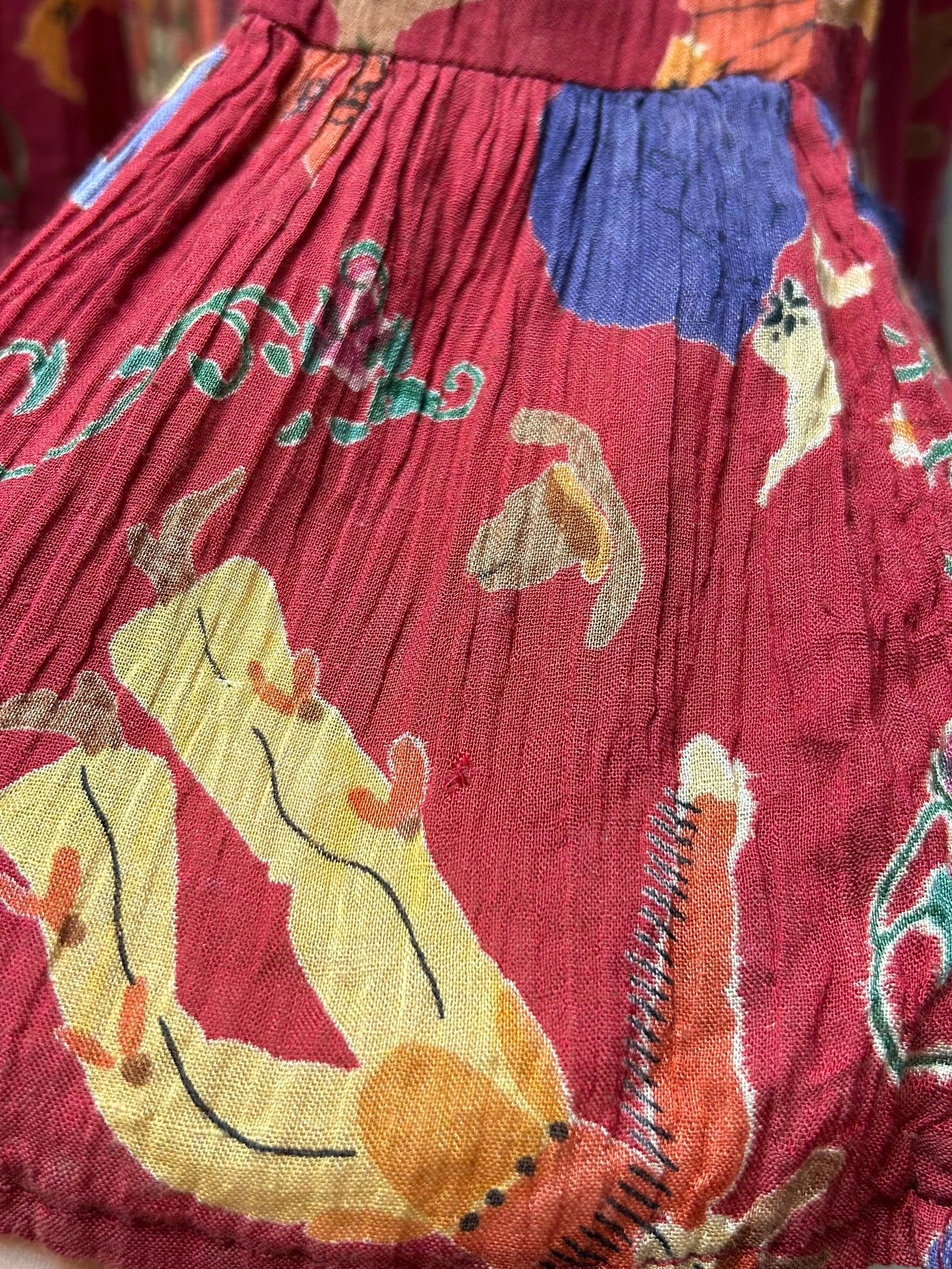 Vintage Tiered Skirt MADE lN INDIA [D30197]