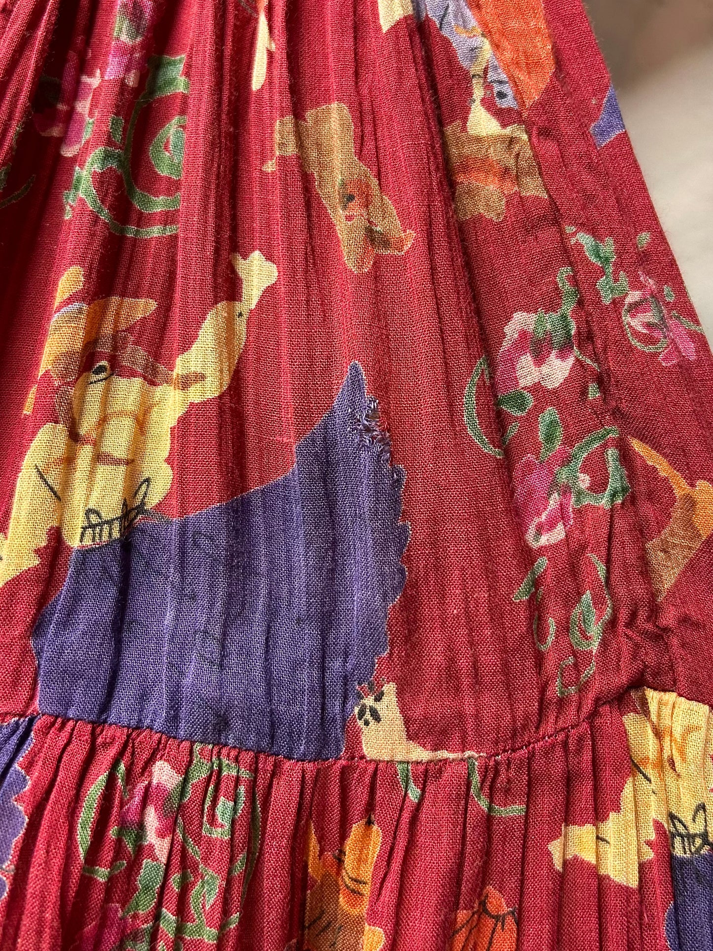 Vintage Tiered Skirt MADE lN INDIA [D30197]