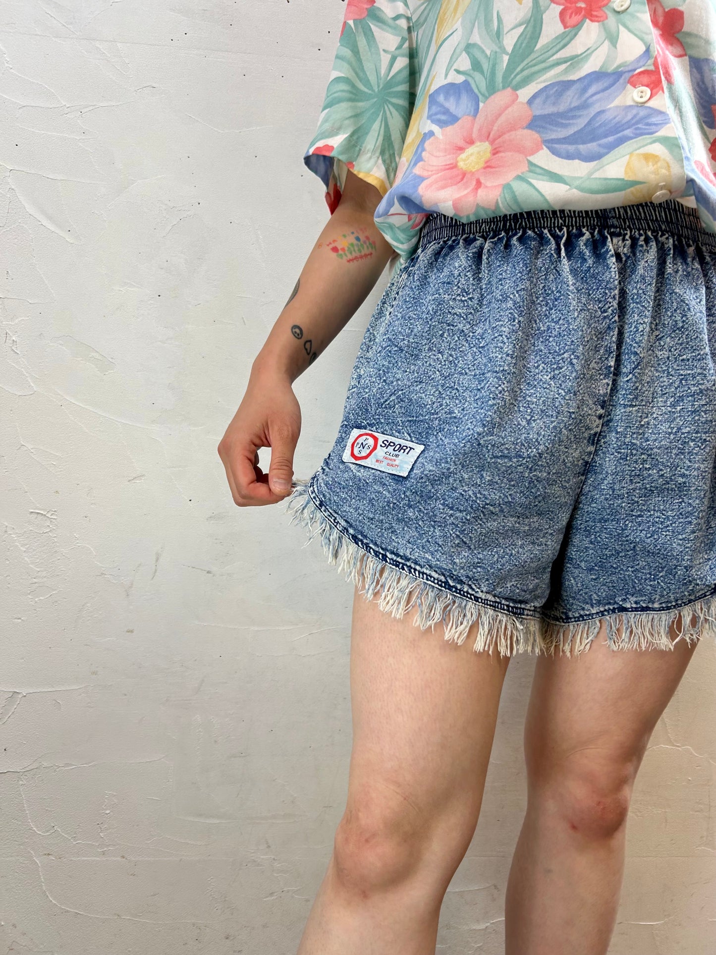 Vintage Fringe Denim Short Pants [F27276]