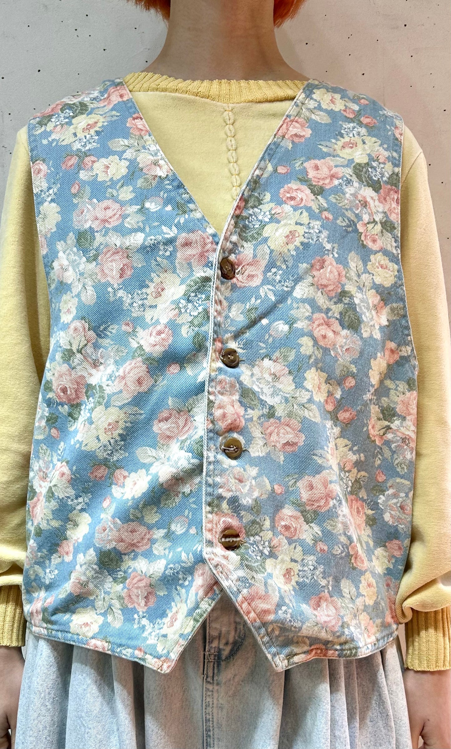 Vintage Cotton Vest MADE IN USA [C26394]