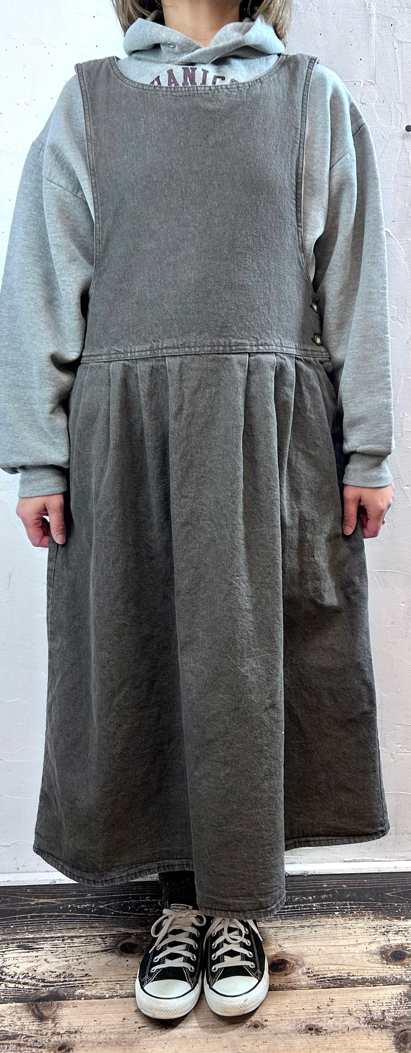 Vintage Denim Over Dress 〜Woor rich〜 MADE IN USA [L29115］