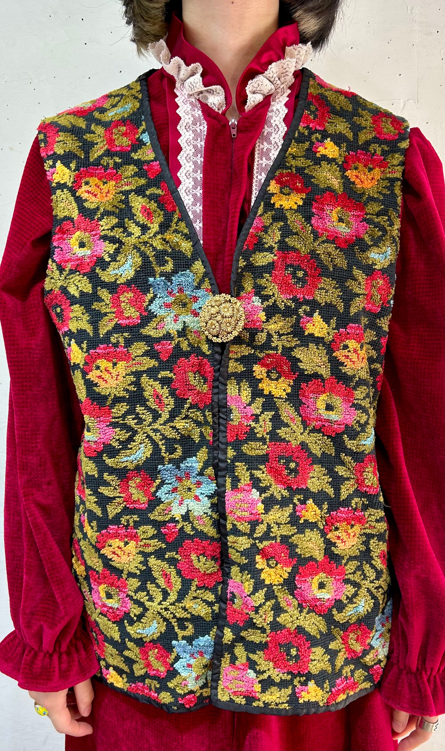 Vintage Needle Pointo Vest [J25292]