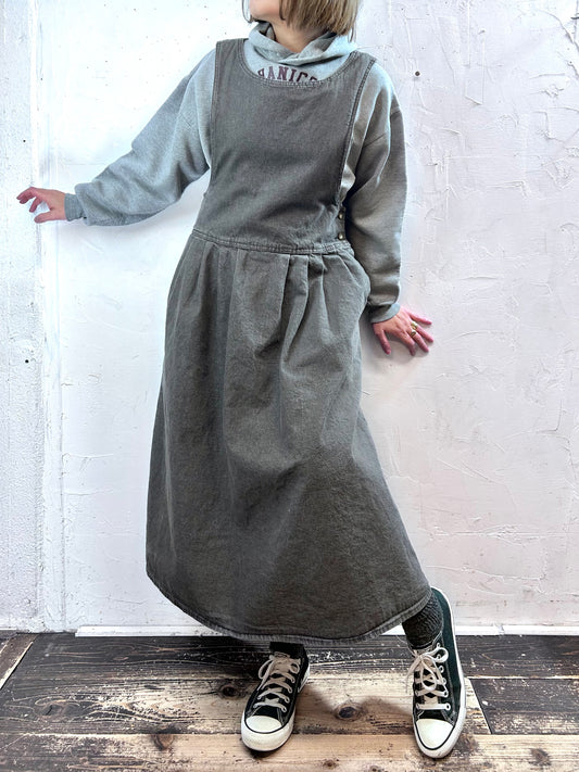 Vintage Denim Over Dress 〜Woor rich〜 MADE IN USA [L29115］