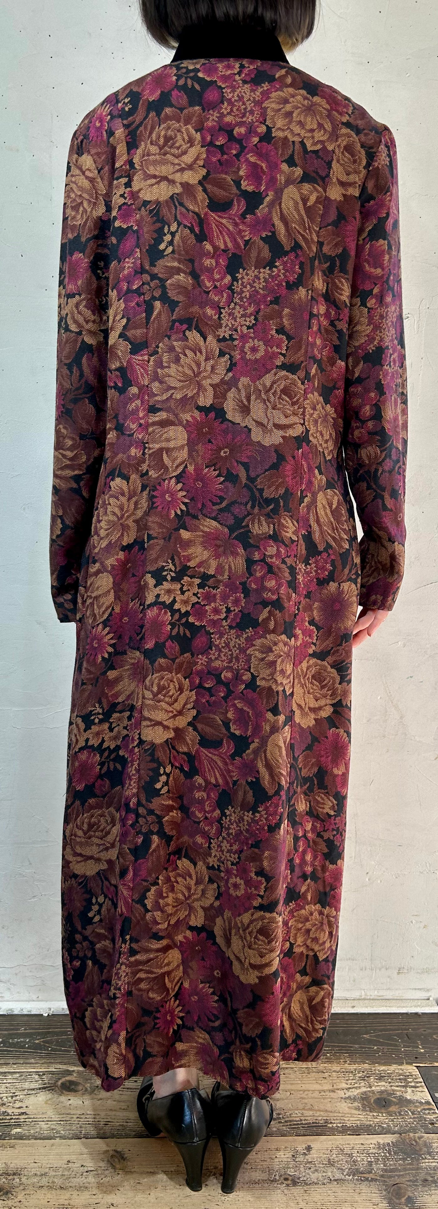 Vintage Rayon Dress MADE IN USA [J25290]