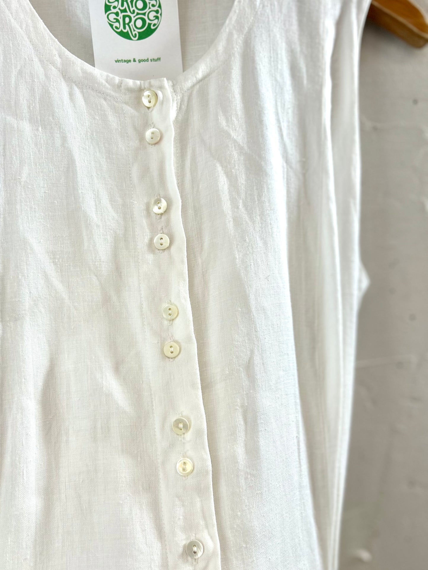 Vintage Linen Dress [D29985]