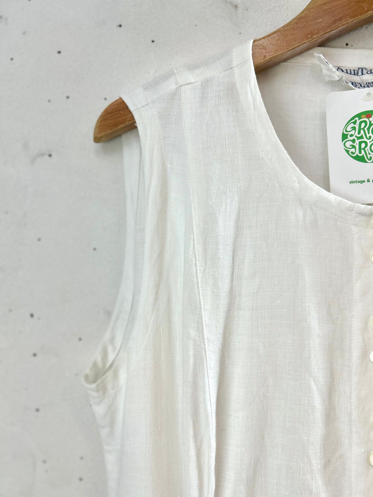 Vintage Linen Dress [D29985]