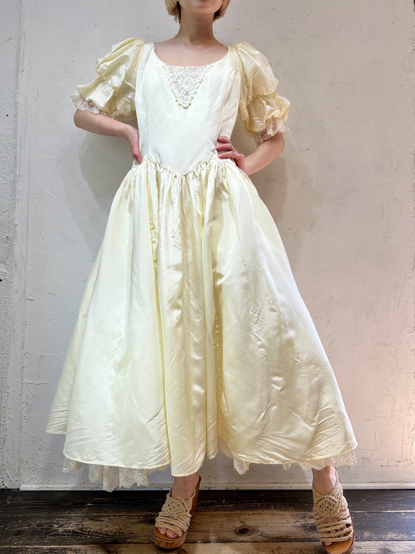 '80s Vintage Dress 〜GUNNE SAX〜 [E27126]