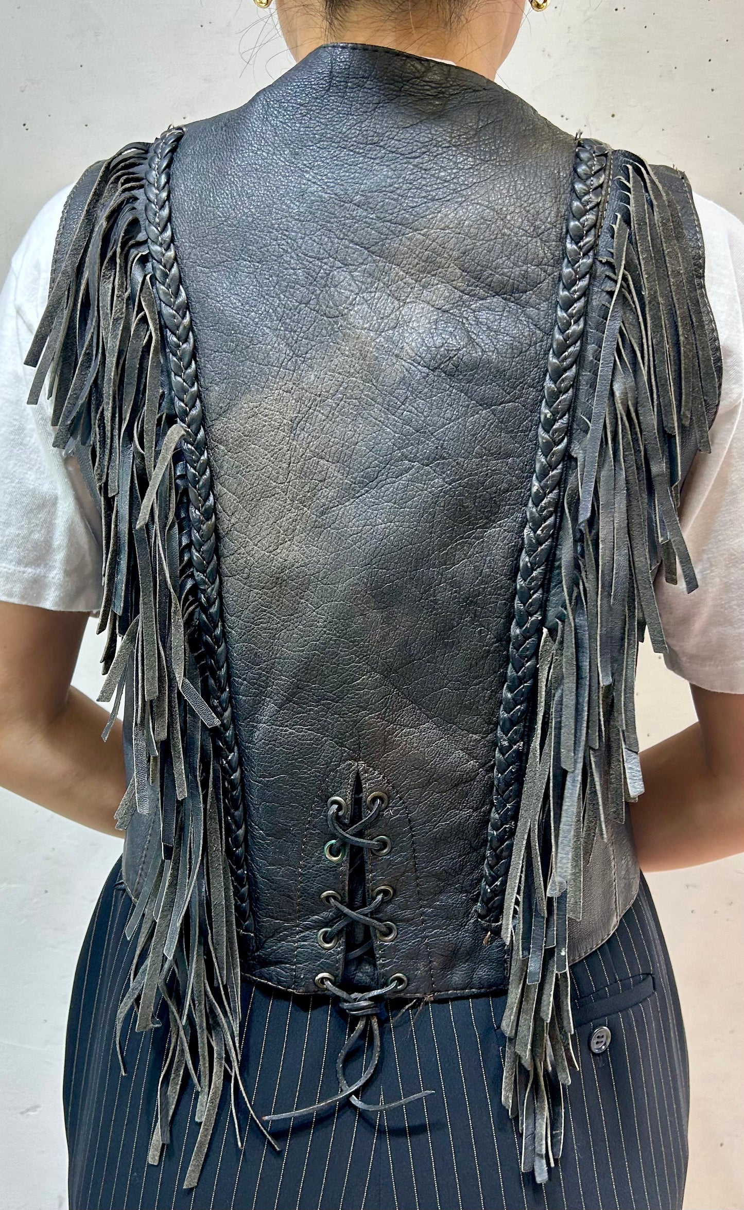 Vintage Leather Vest [I24959]