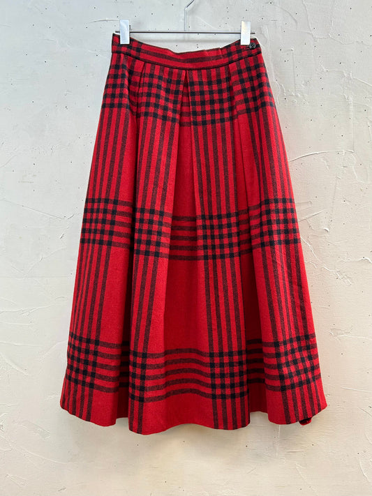 Vintage Plaid Skirt [J28671]