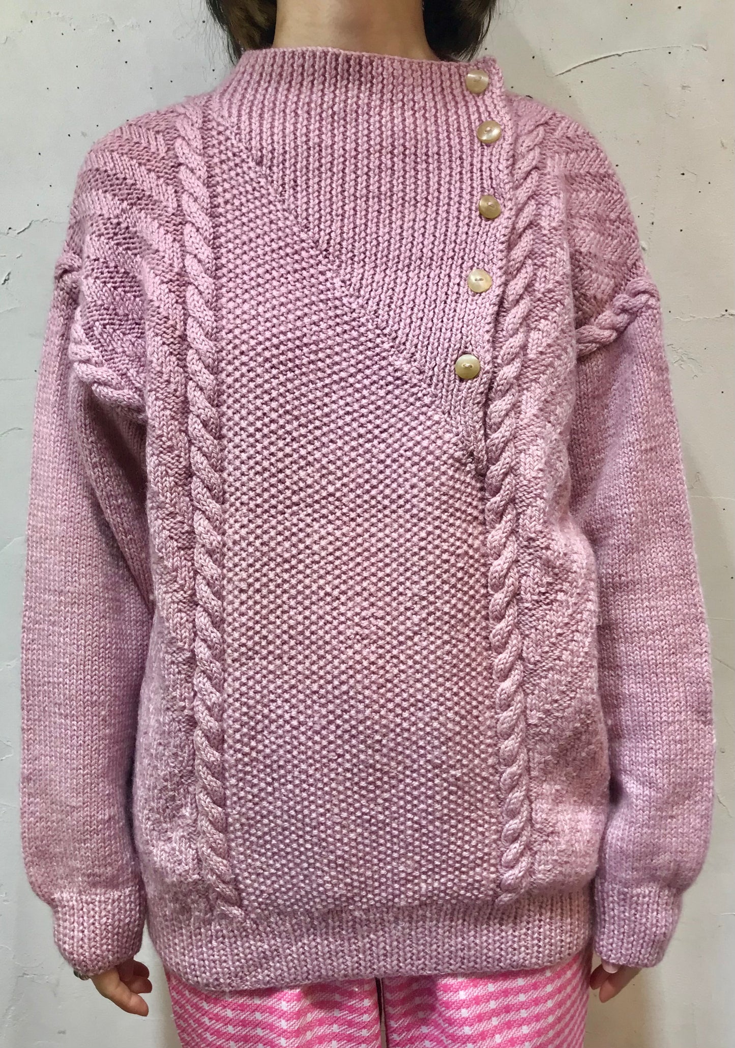 Vintage Wool Hand Knit Sweater [A25982]