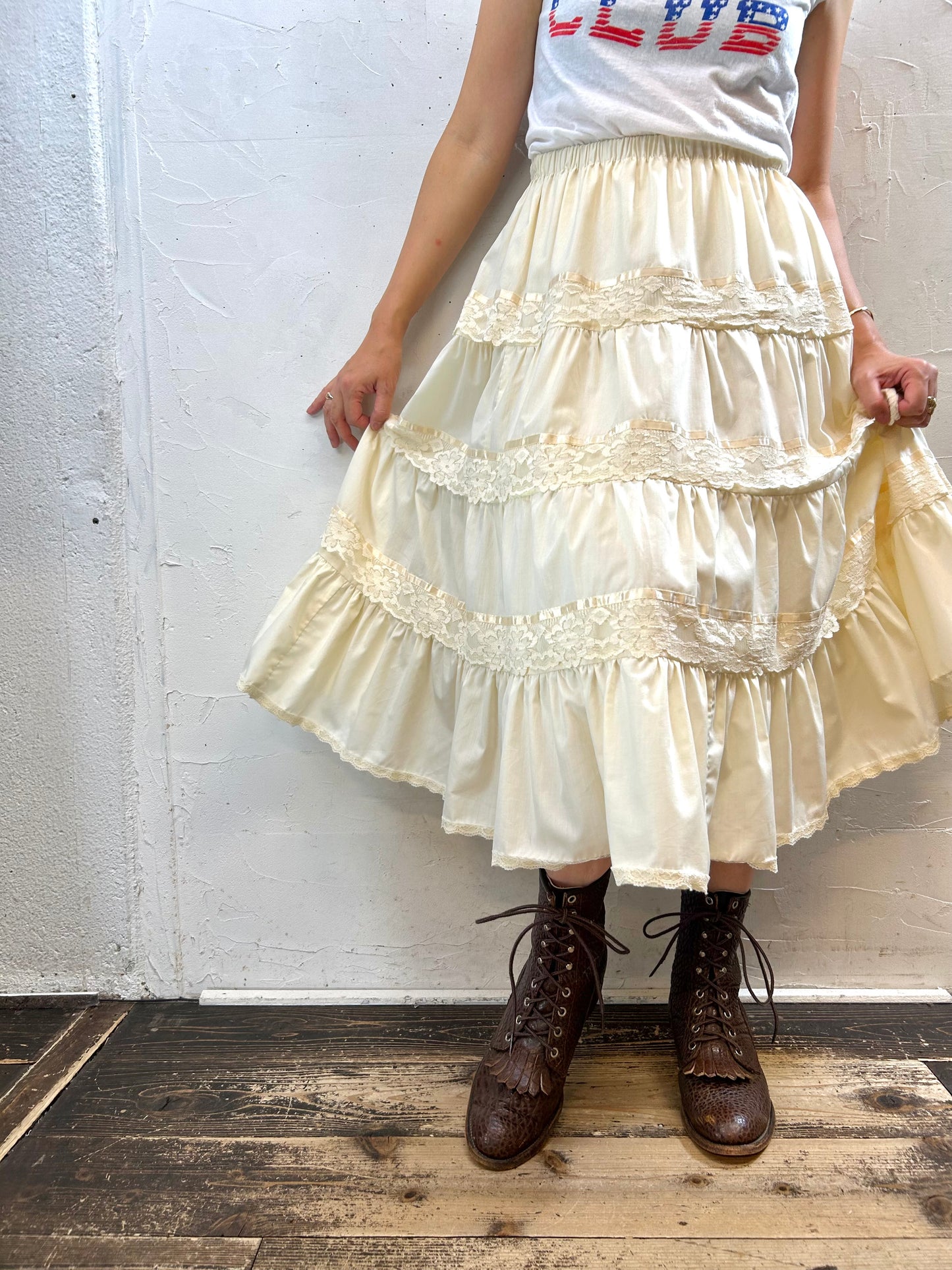 Vintage Skirt  MADE IN USA [H28237]