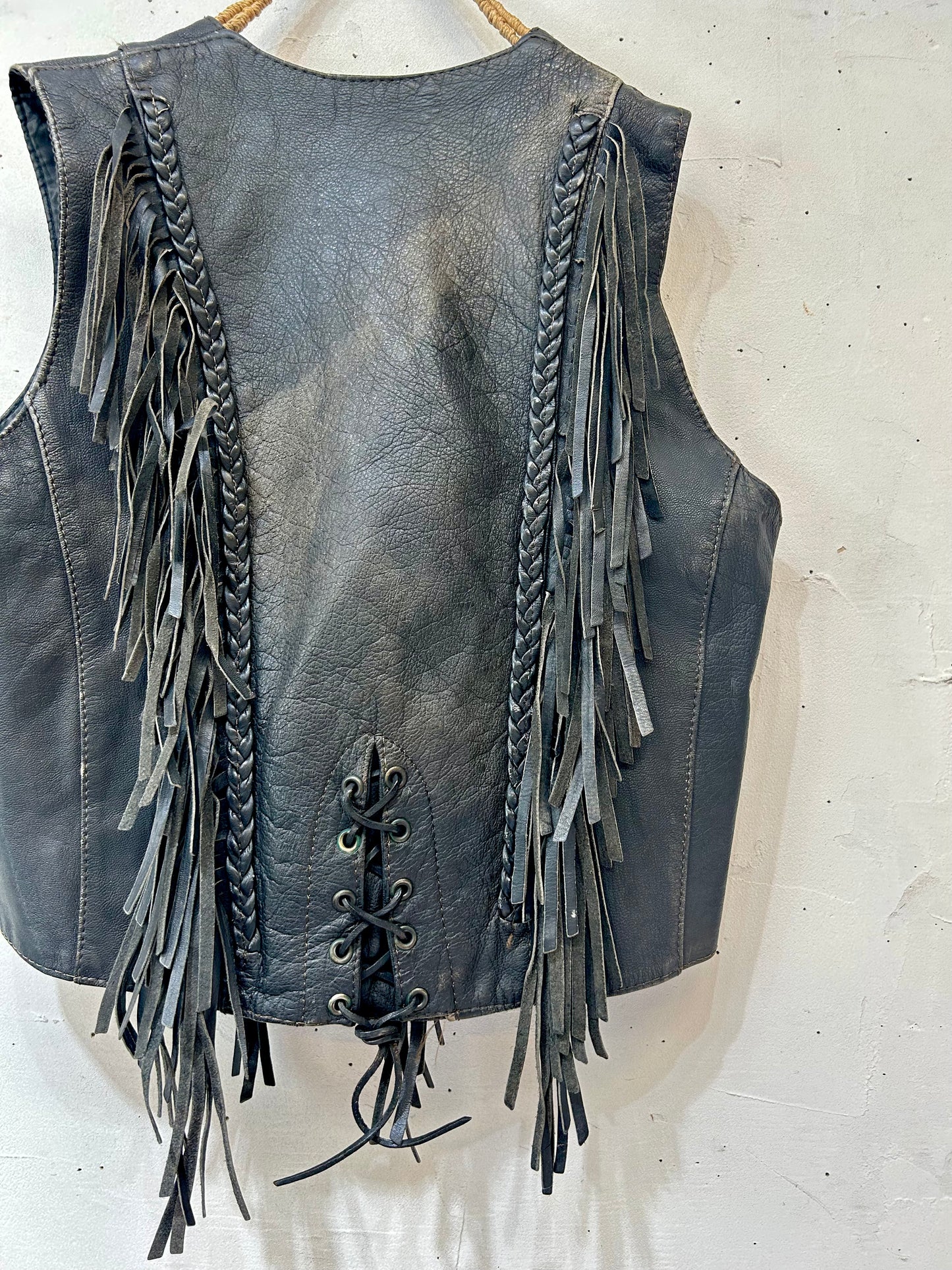 Vintage Leather Vest [I24959]