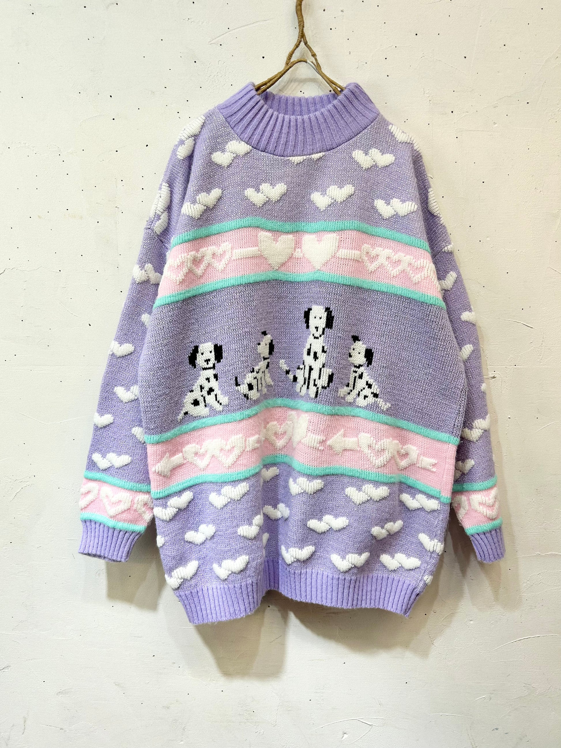 ’80s Vintage Fancy Knit Sweater 〜ADELE〜［K25590］