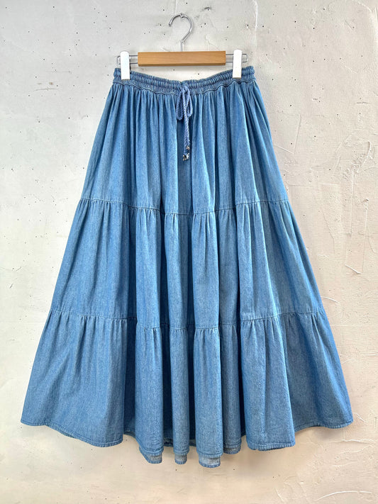 Vintage Tiered Skirt  [D29979]