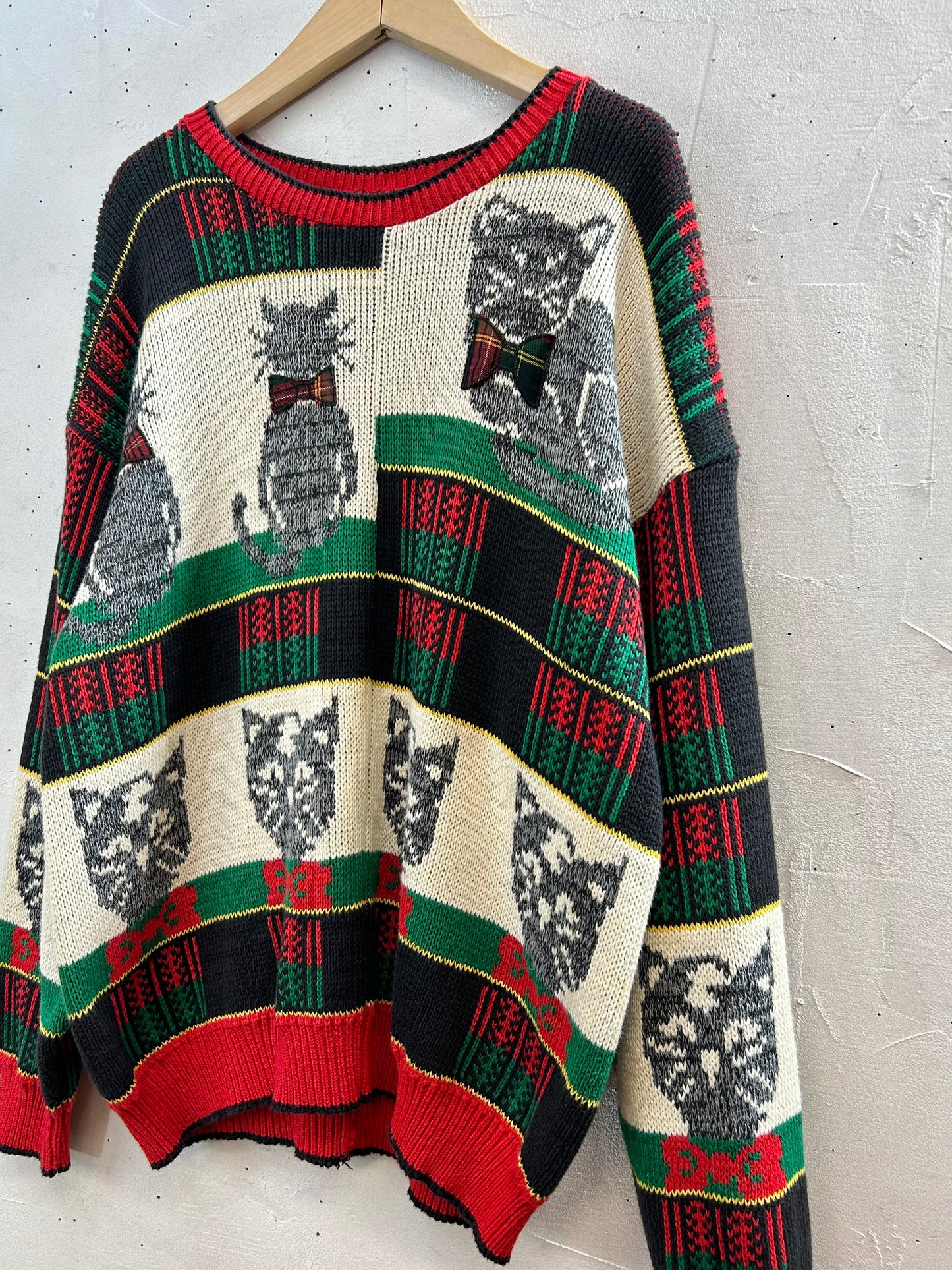 Vintage Cotton Knit Sweater MADE IN USA [K28896]