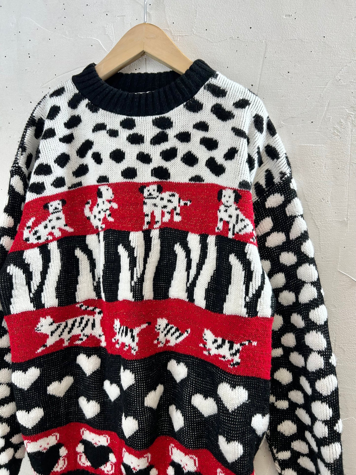 ’80s Vintage Fancy Knit Sweater MADE IN USA［I28455]