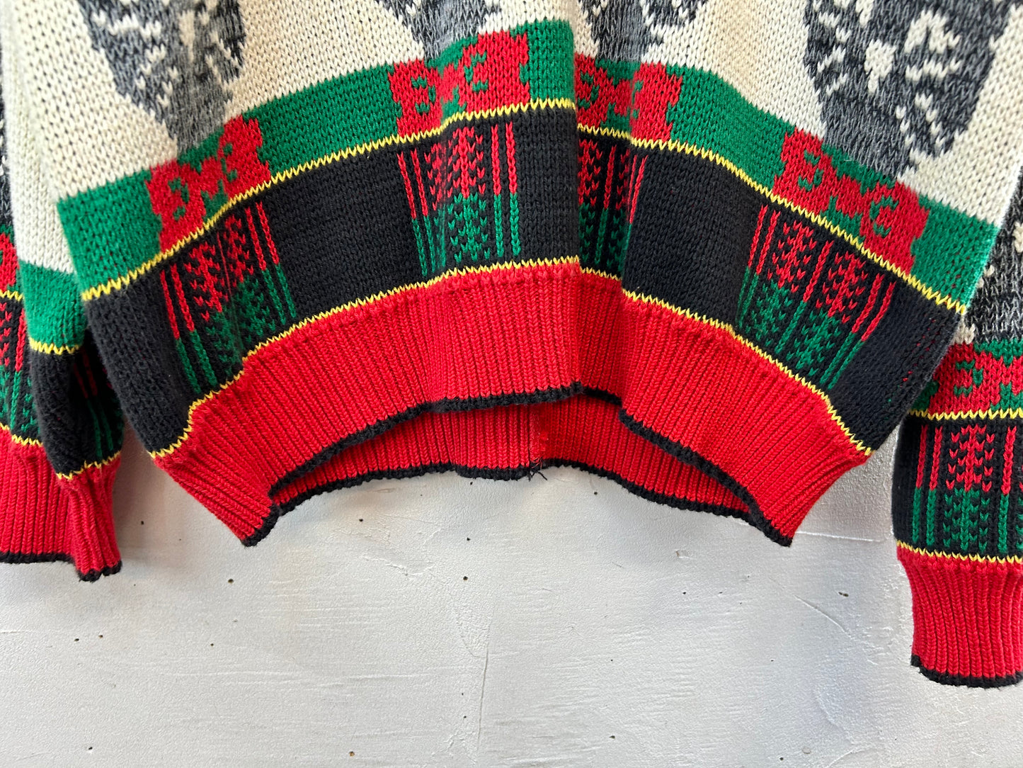 Vintage Cotton Knit Sweater MADE IN USA [K28896]