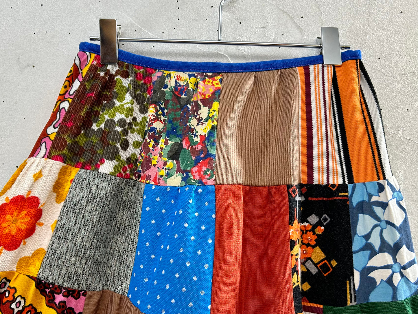 ’60-’70s Vintage Patchwork Skirt [J28683]