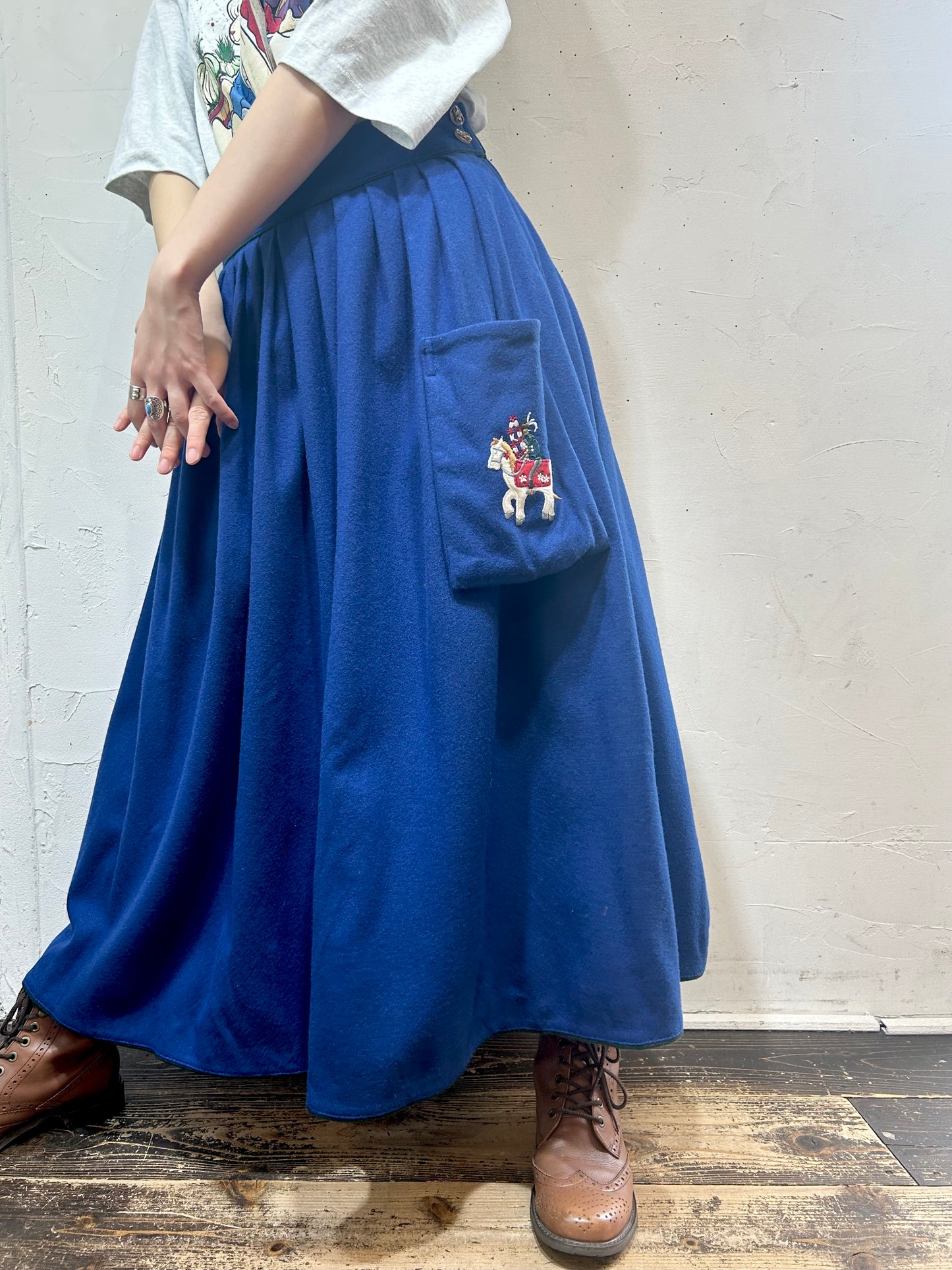 Vintage Tyrol Wool Skirt [I24951]