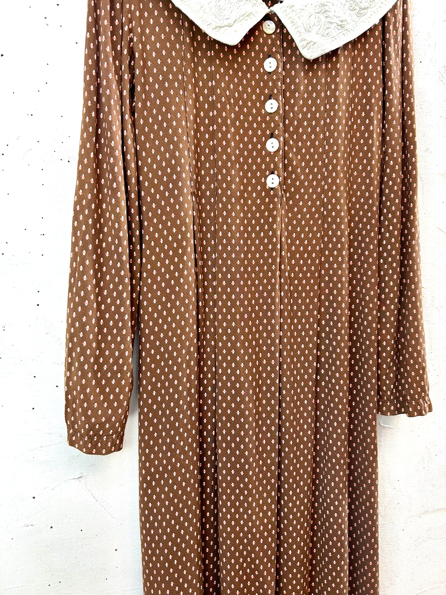 Vintage White Collar Dress  [A29563]