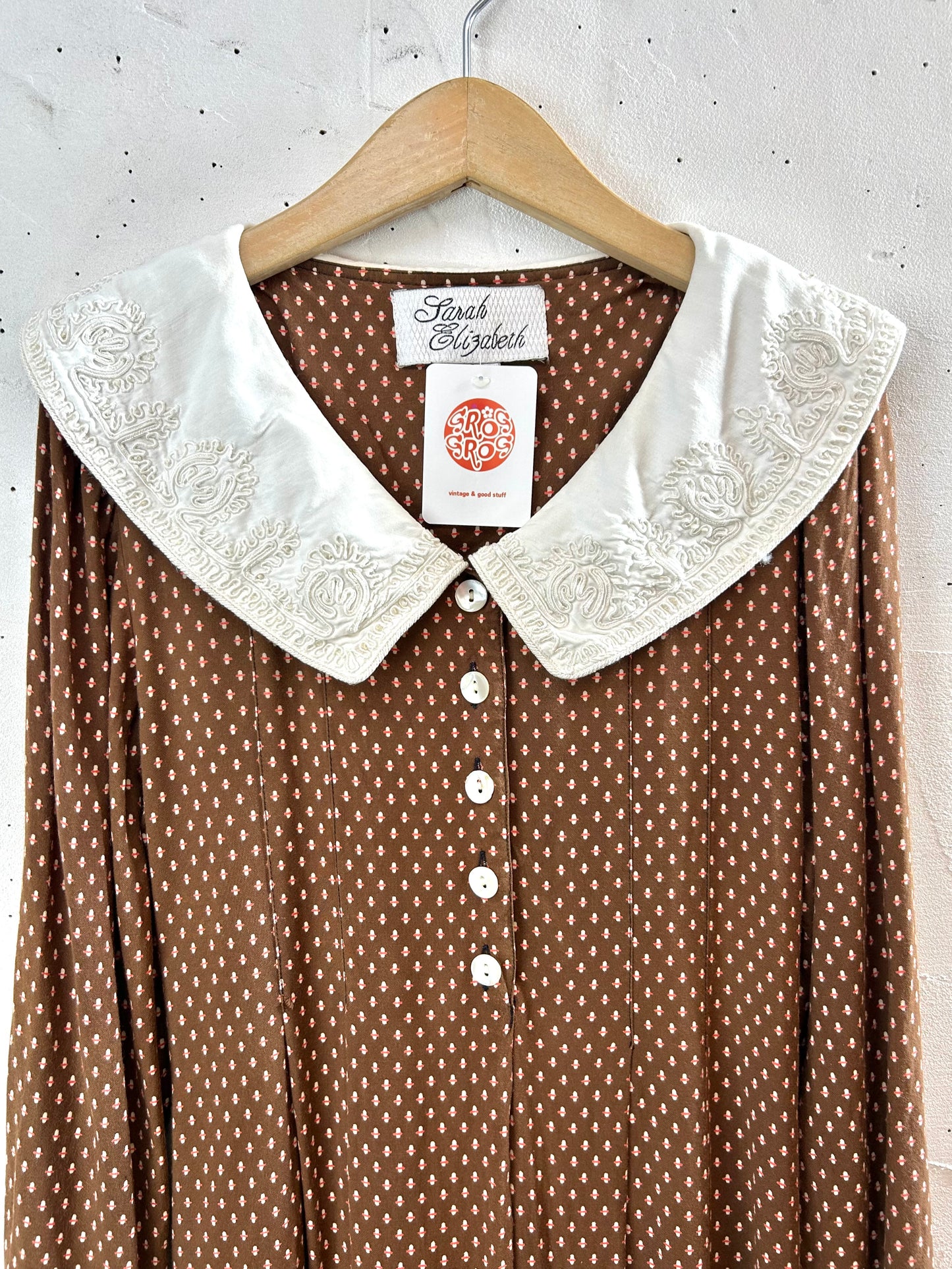 Vintage White Collar Dress  [A29563]
