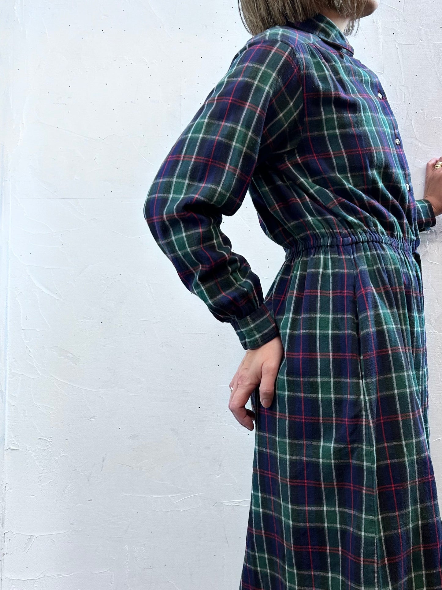 Vintage Plaid Dress 〜L.L.Bean〜 MADE IN USA [L29126]