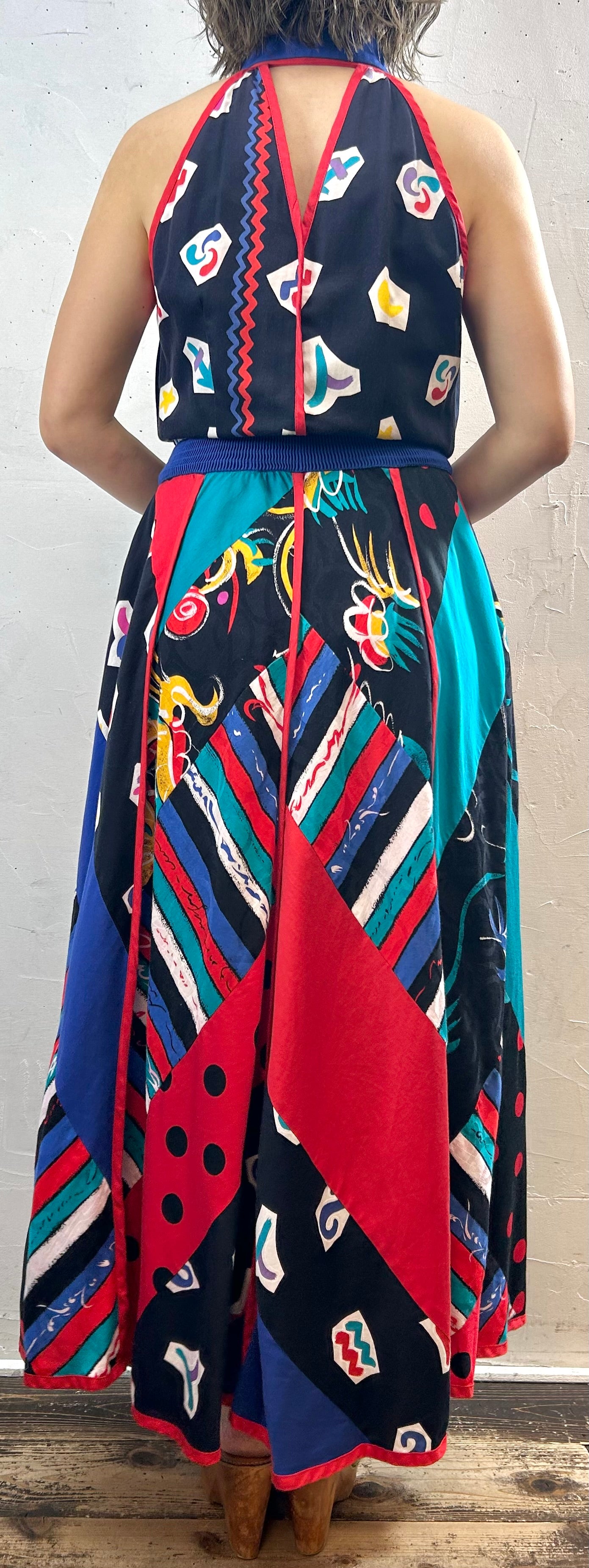 80s Vintage Dress 〜JEANNE MARC〜 [G27911] – GROGGROG